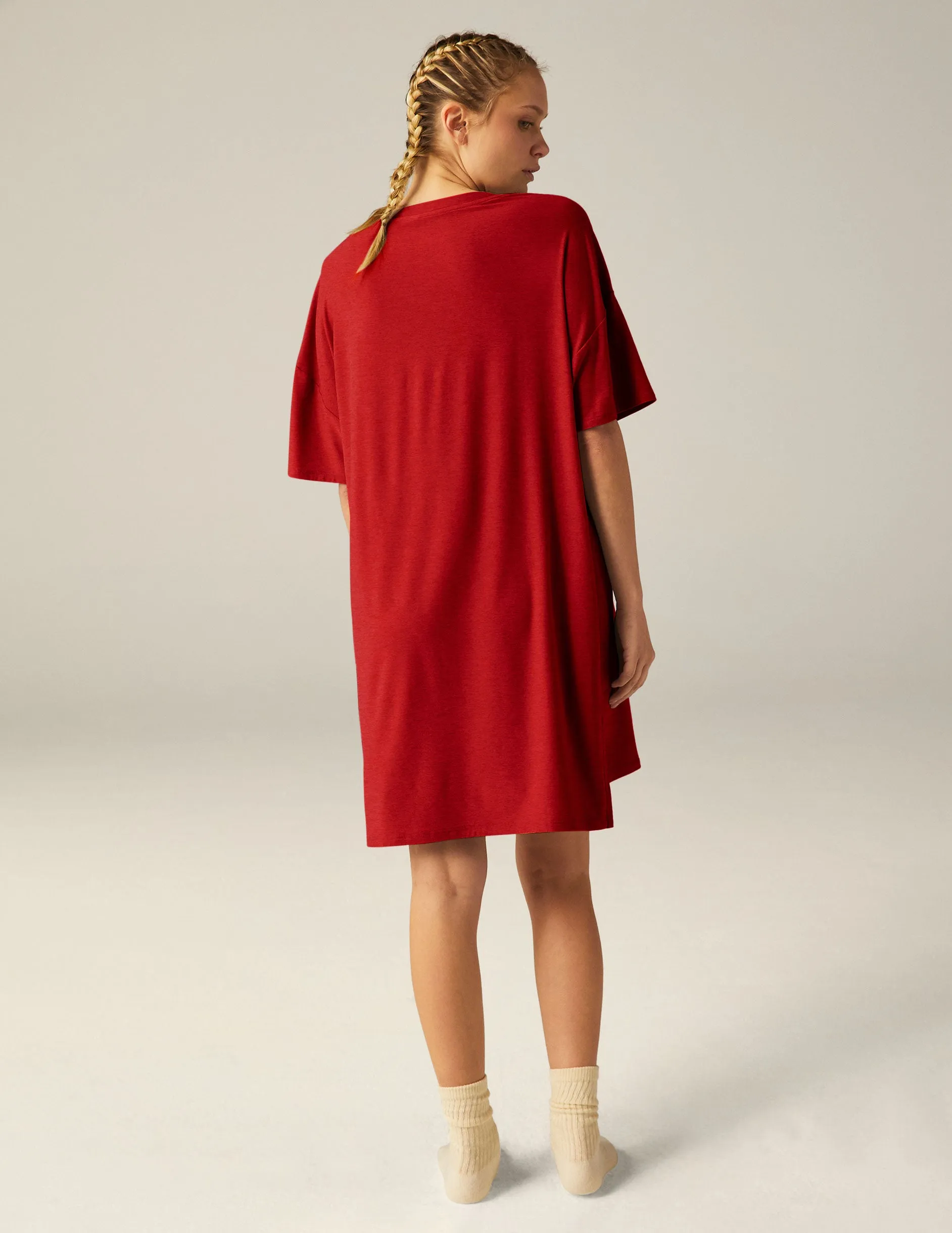 Featherweight V Rested Sleep Tee Dress sold by Beyond Yoga product image thumbnail 3