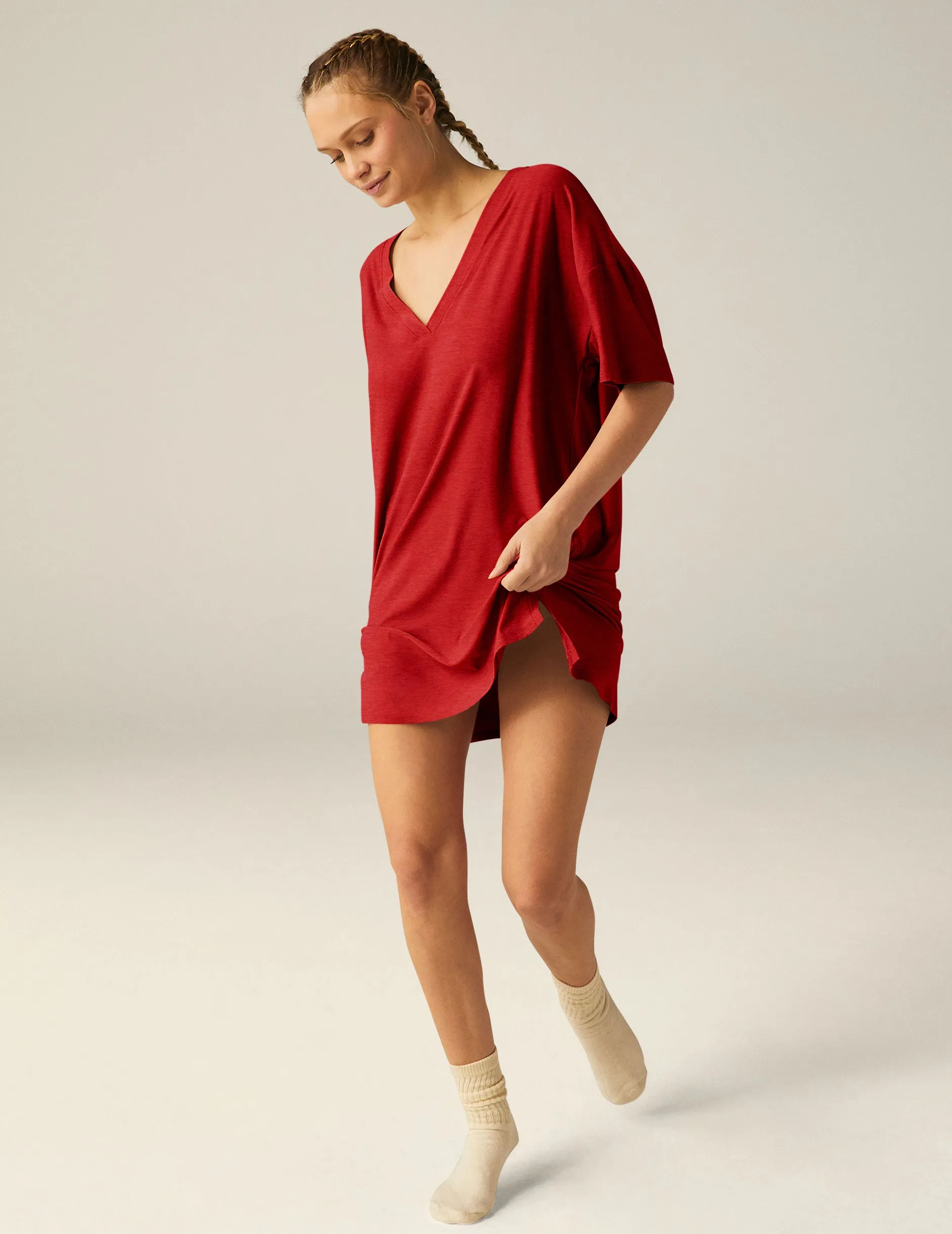Featherweight V Rested Sleep Tee Dress sold by Beyond Yoga product image thumbnail 2