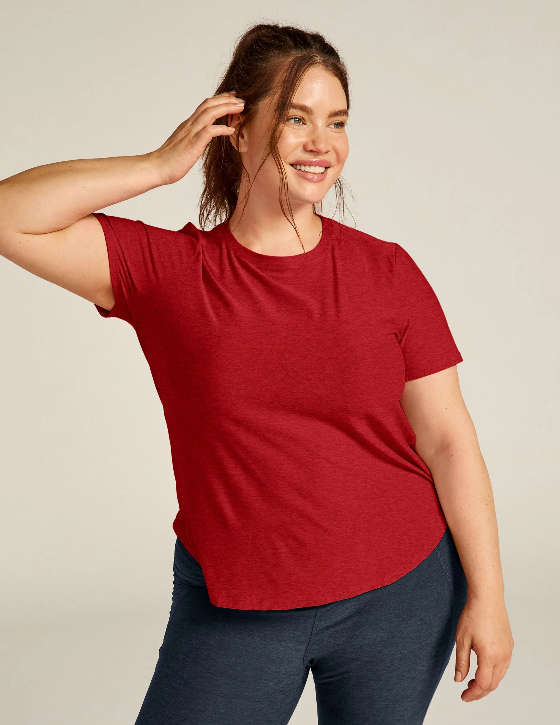 Featherweight On The Down Low Tee sold by Beyond Yoga