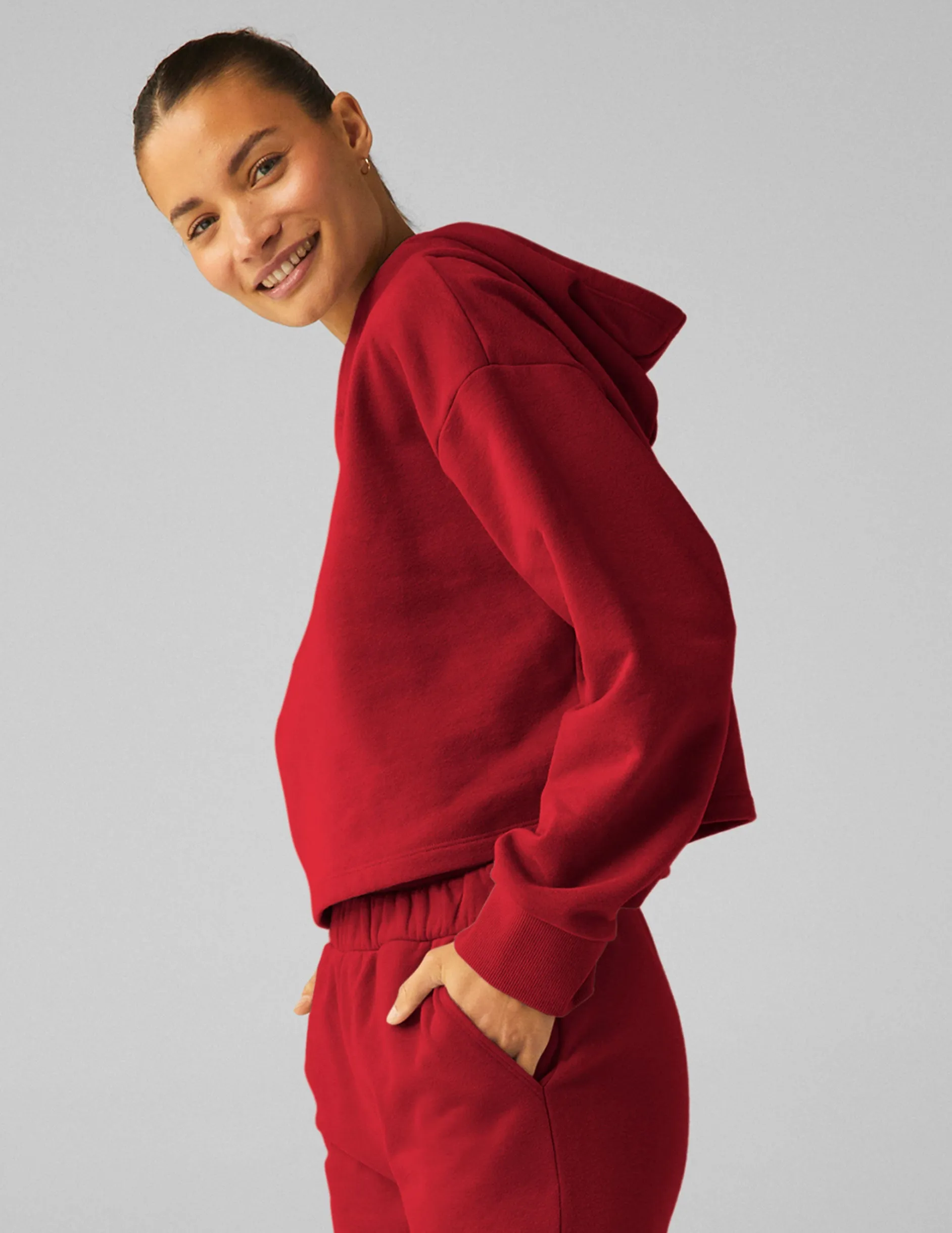 LuxeFleece Happiness Cropped Hoodie sold by Beyond Yoga product image thumbnail 3