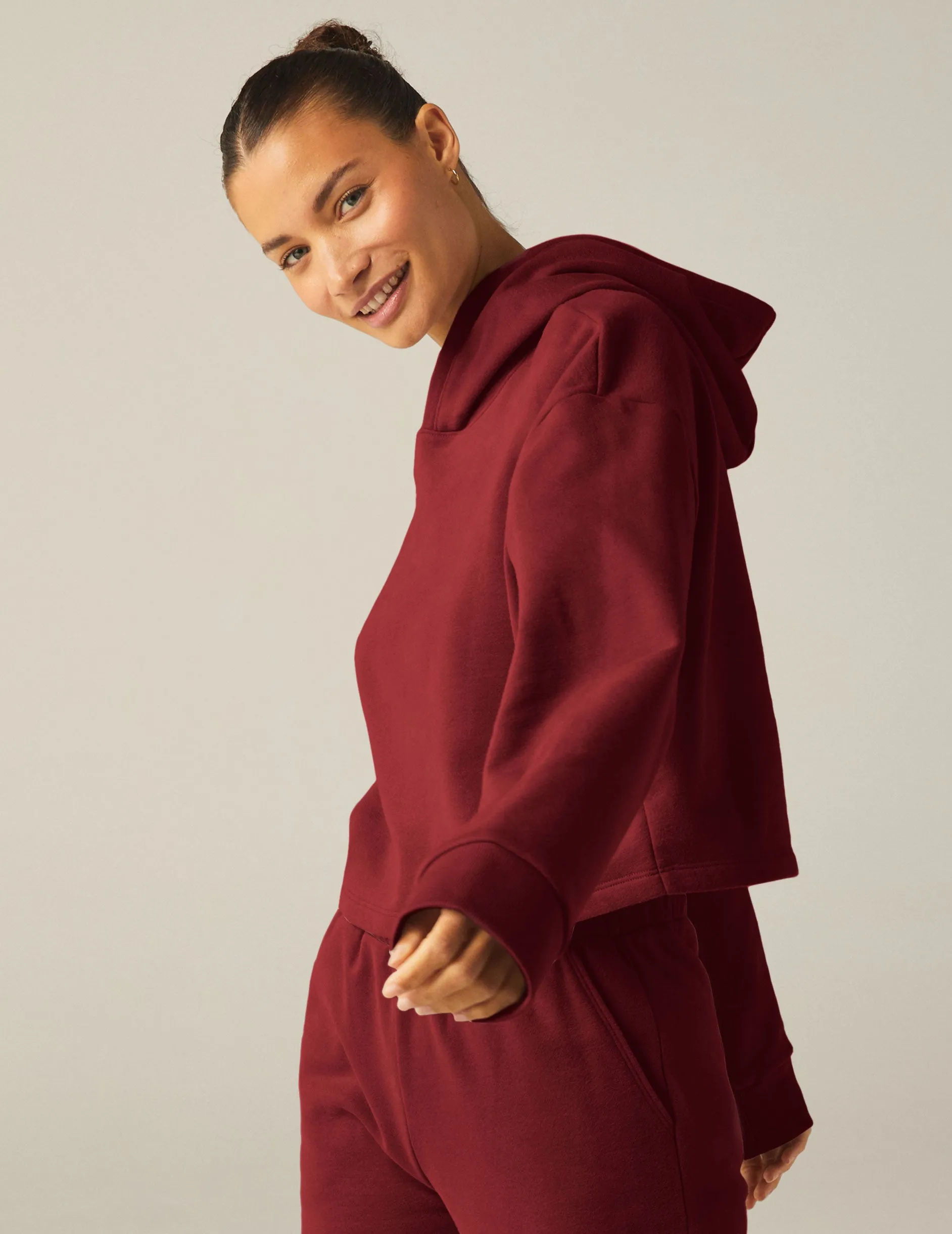 LuxeFleece Happiness Cropped Hoodie sold by Beyond Yoga product image thumbnail 2