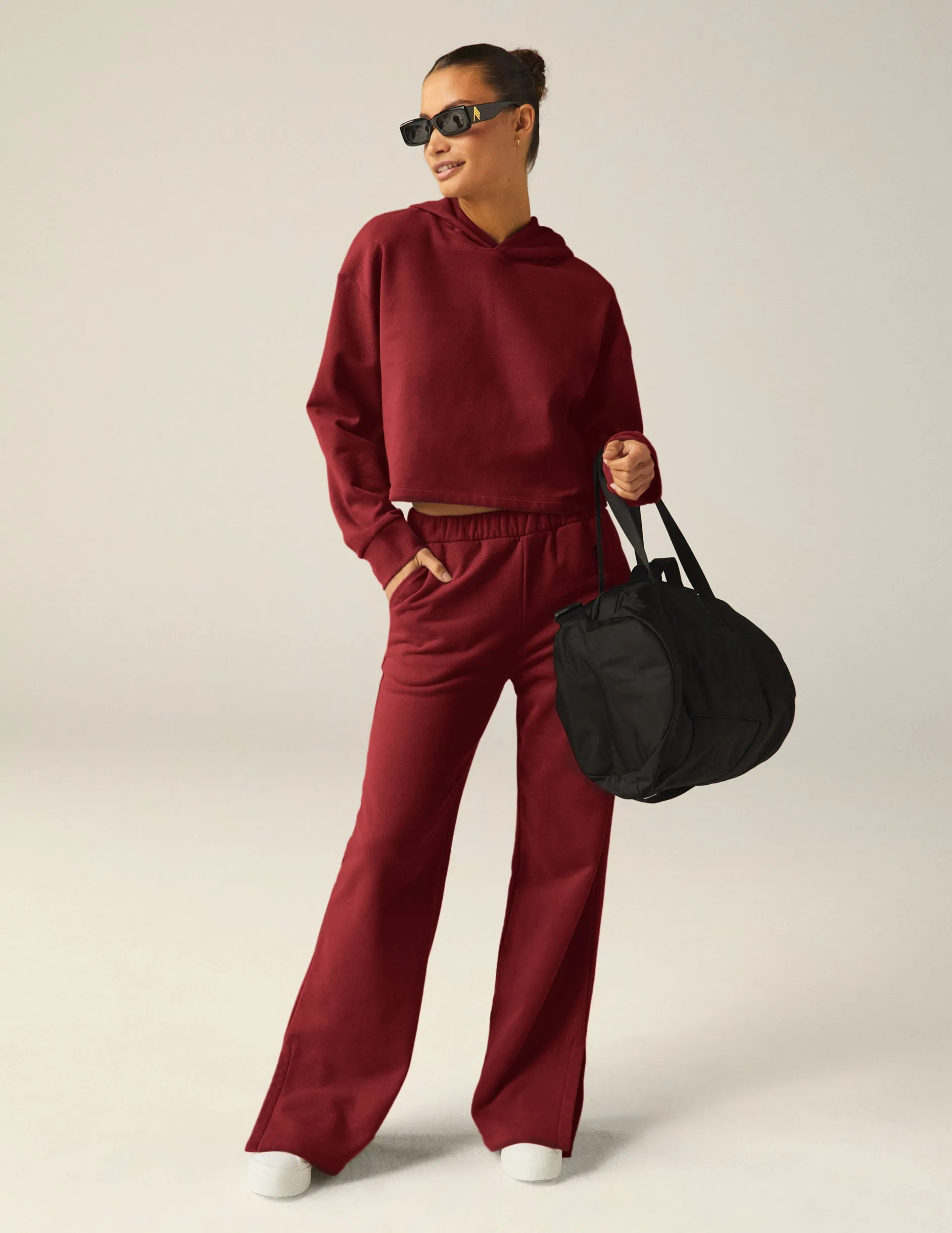 LuxeFleece Happiness Cropped Hoodie sold by Beyond Yoga product image thumbnail 5