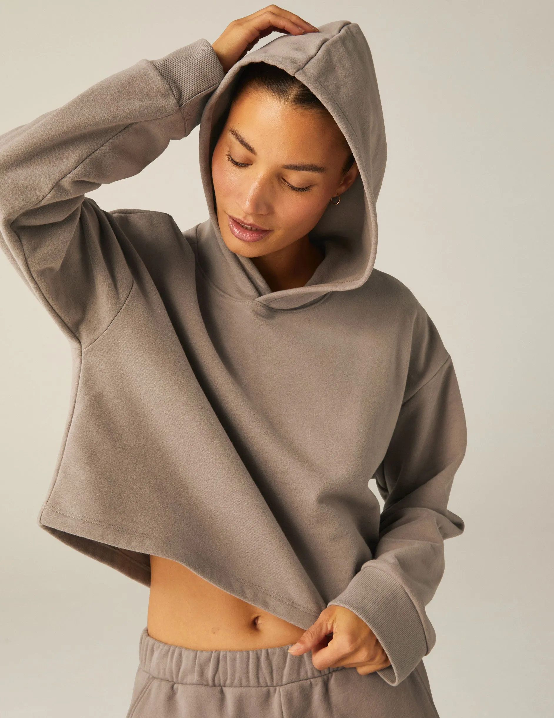 LuxeFleece Happiness Cropped Hoodie sold by Beyond Yoga