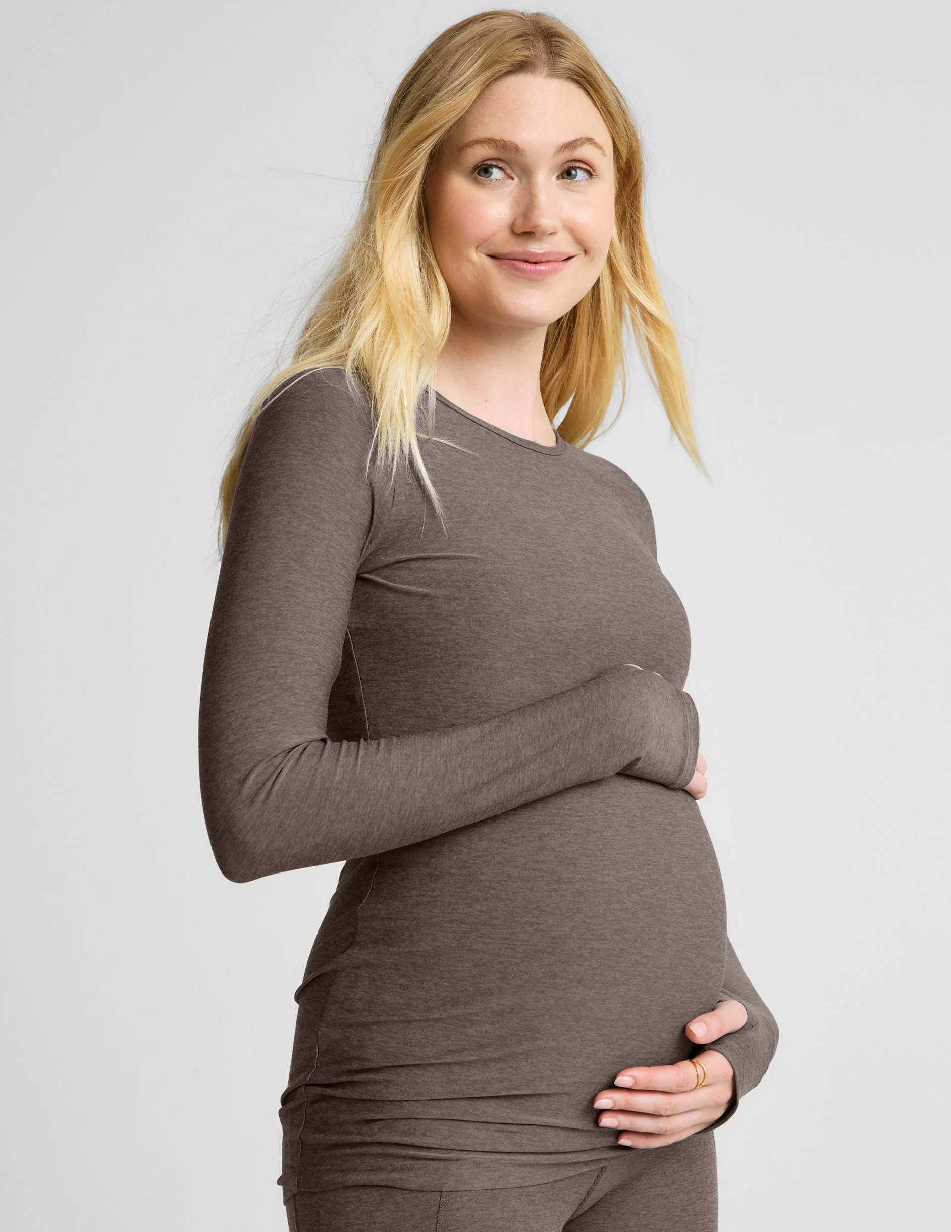 Featherweight Count On Me Maternity Crew Pullover sold by Beyond Yoga product image thumbnail 2