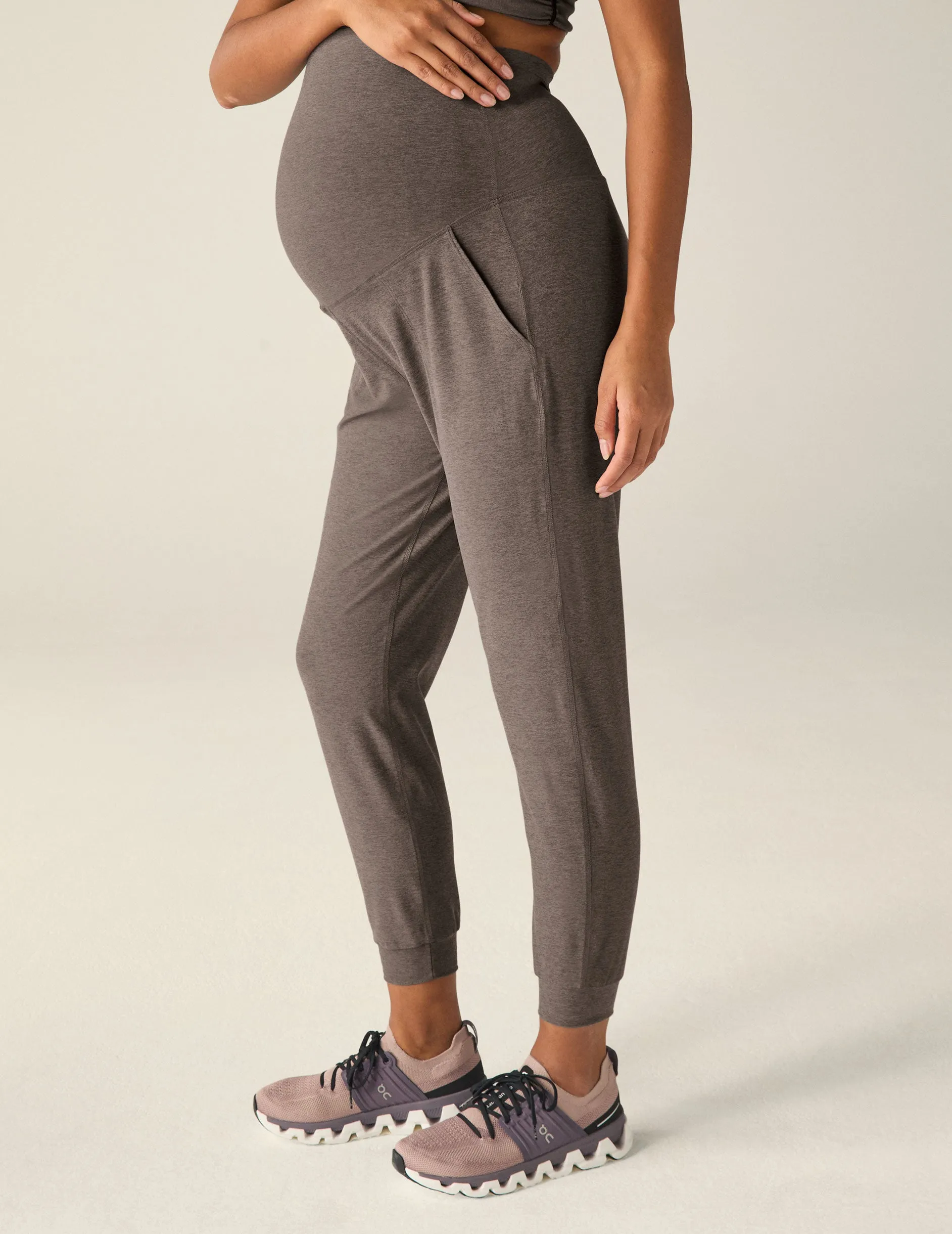 Spacedye Beyond the Bump Maternity Midi Jogger sold by Beyond Yoga