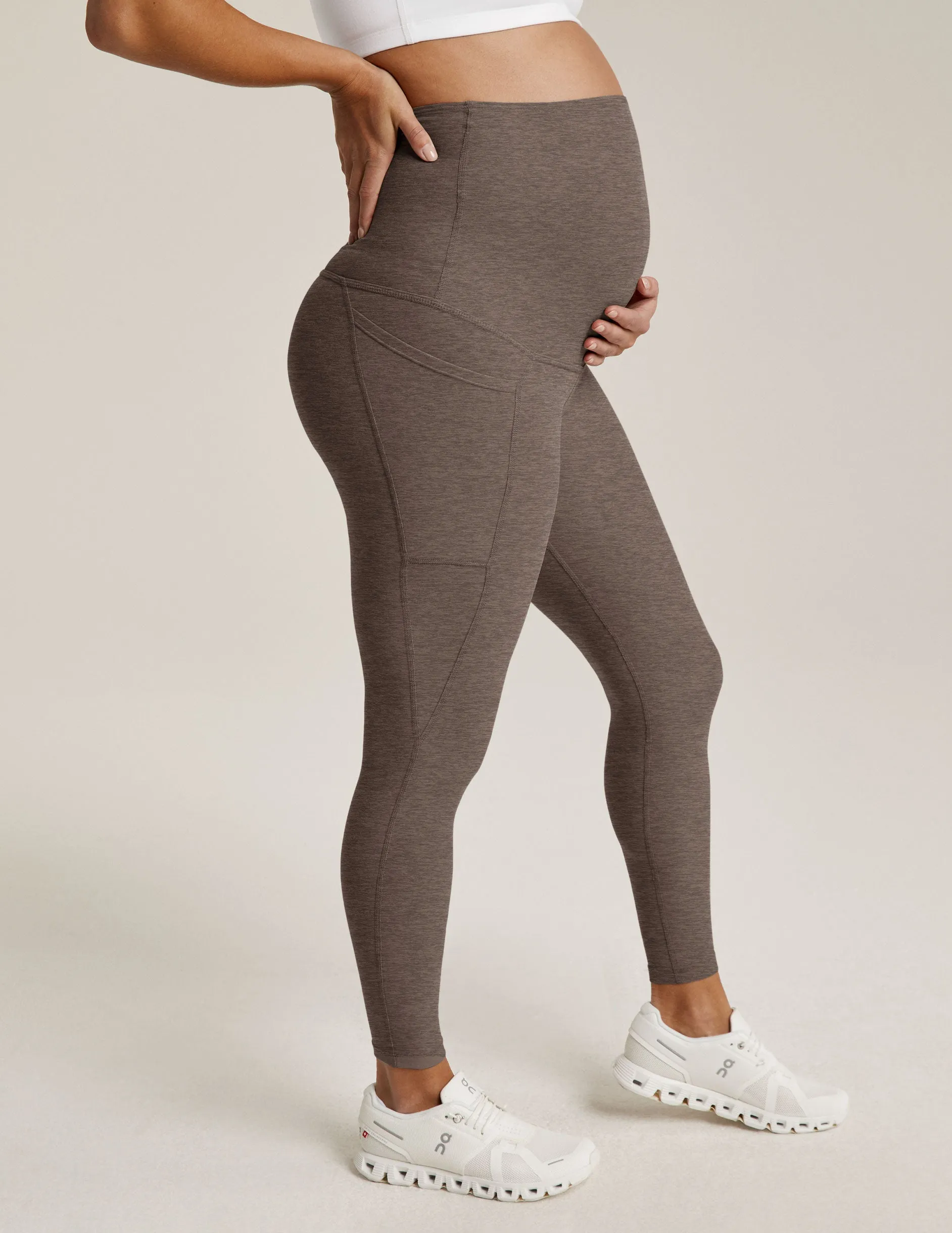 Spacedye Love the Bump Maternity Pocket Midi Legging sold by Beyond Yoga