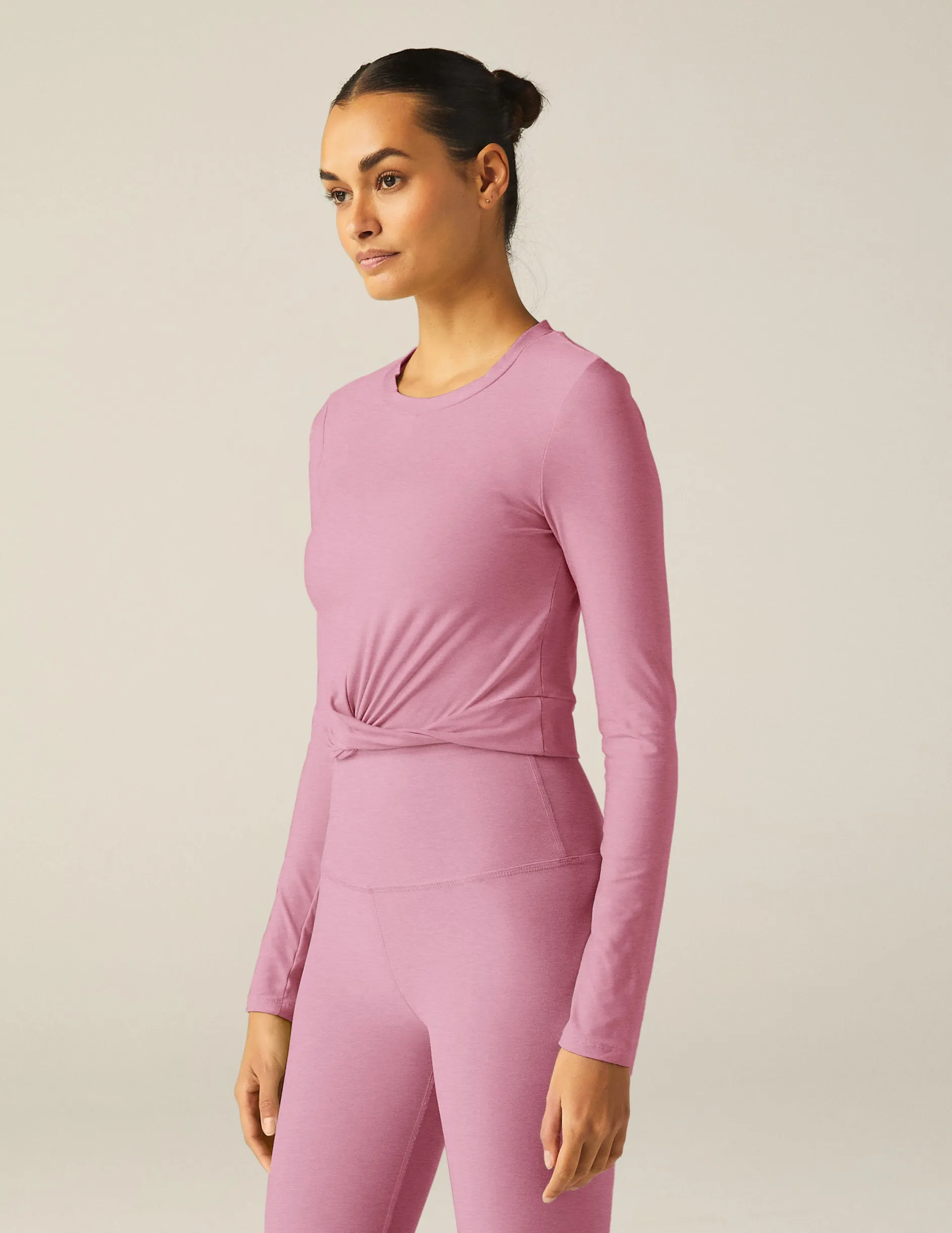 Featherweight Center Stage Cropped Long Sleeve Pullover sold by Beyond Yoga product image thumbnail 2