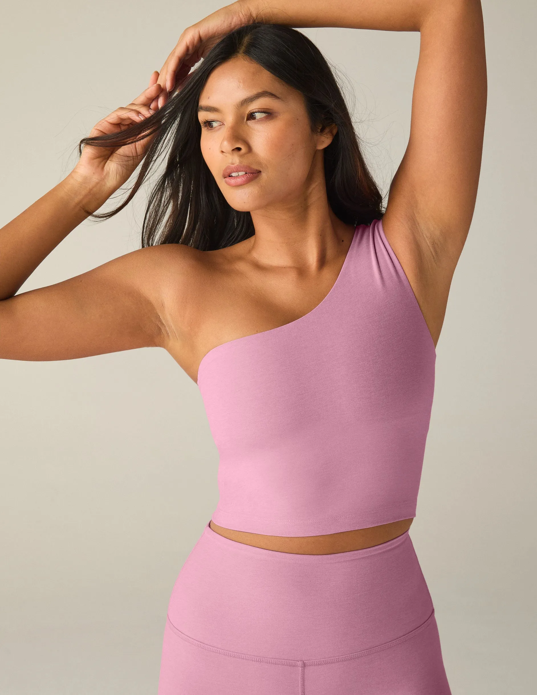 Spacedye™ The Bold Shoulder Cropped Tank sold by Beyond Yoga