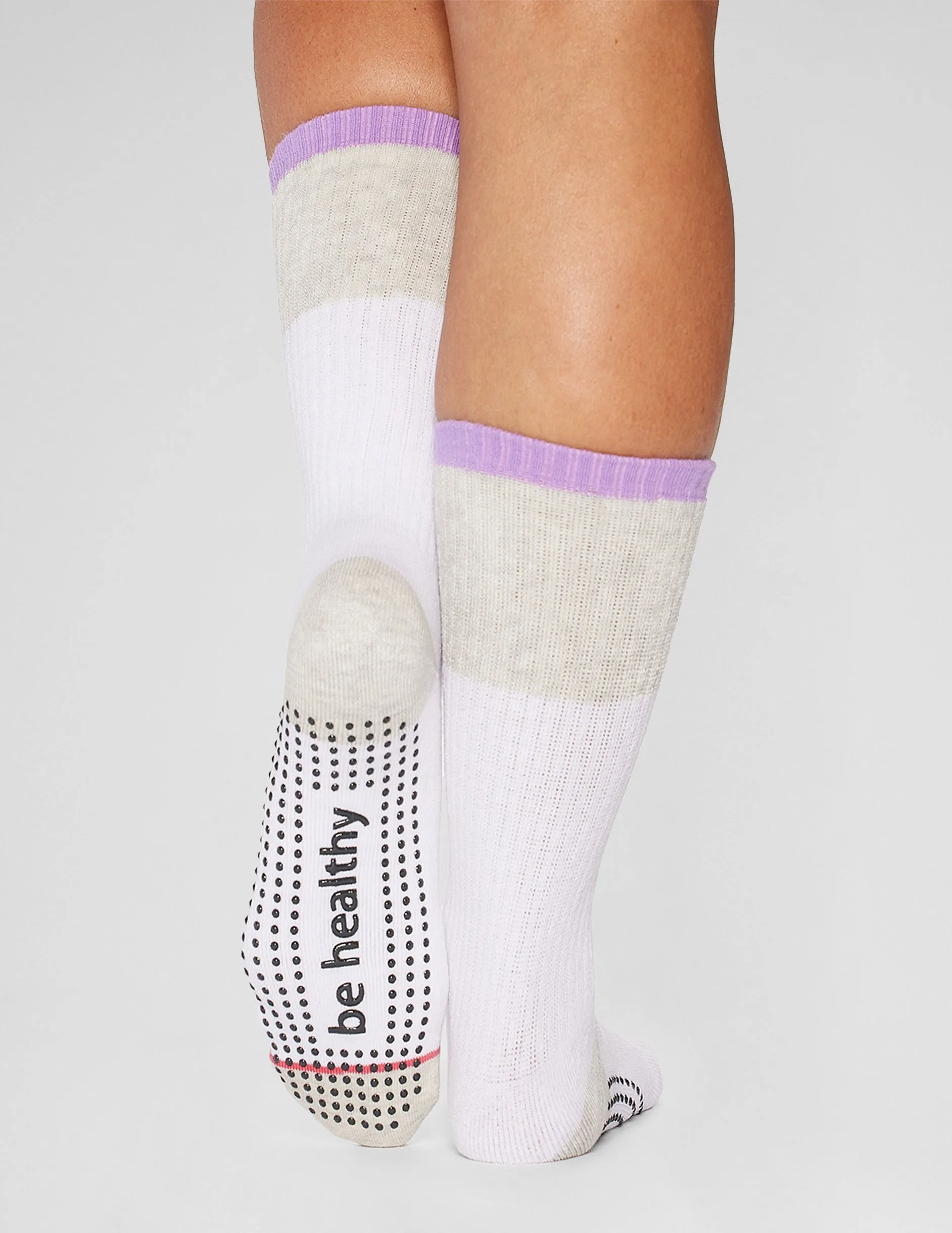 Sticky Be Healthy Crew Grip Socks sold by Beyond Yoga product image thumbnail 2