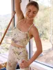 Earthen Swirl SoftMark Slim Racerback High Cropped Tank sold by Beyond Yoga