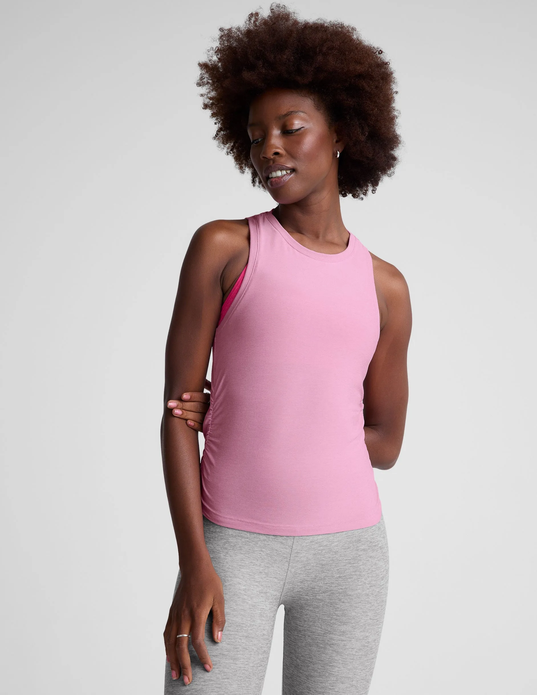 Featherweight Your Fit Shirred Tank sold by Beyond Yoga