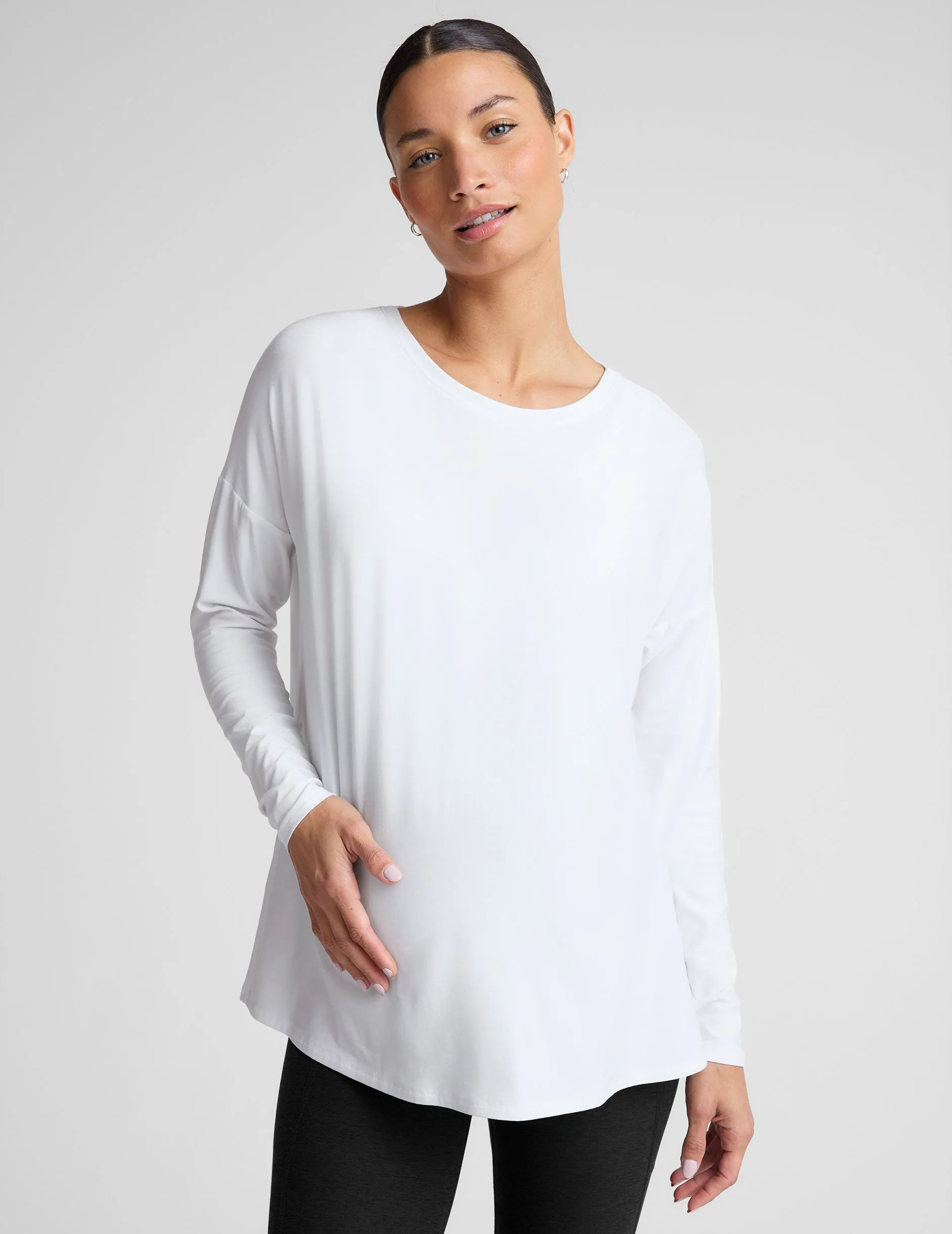 Featherweight Feels Like Home Long Sleeve Maternity Top sold by Beyond Yoga