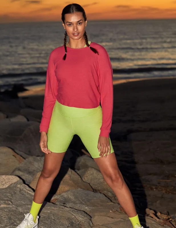 Spacedye At Your Leisure High Waisted 7" Biker Short sold by Beyond Yoga