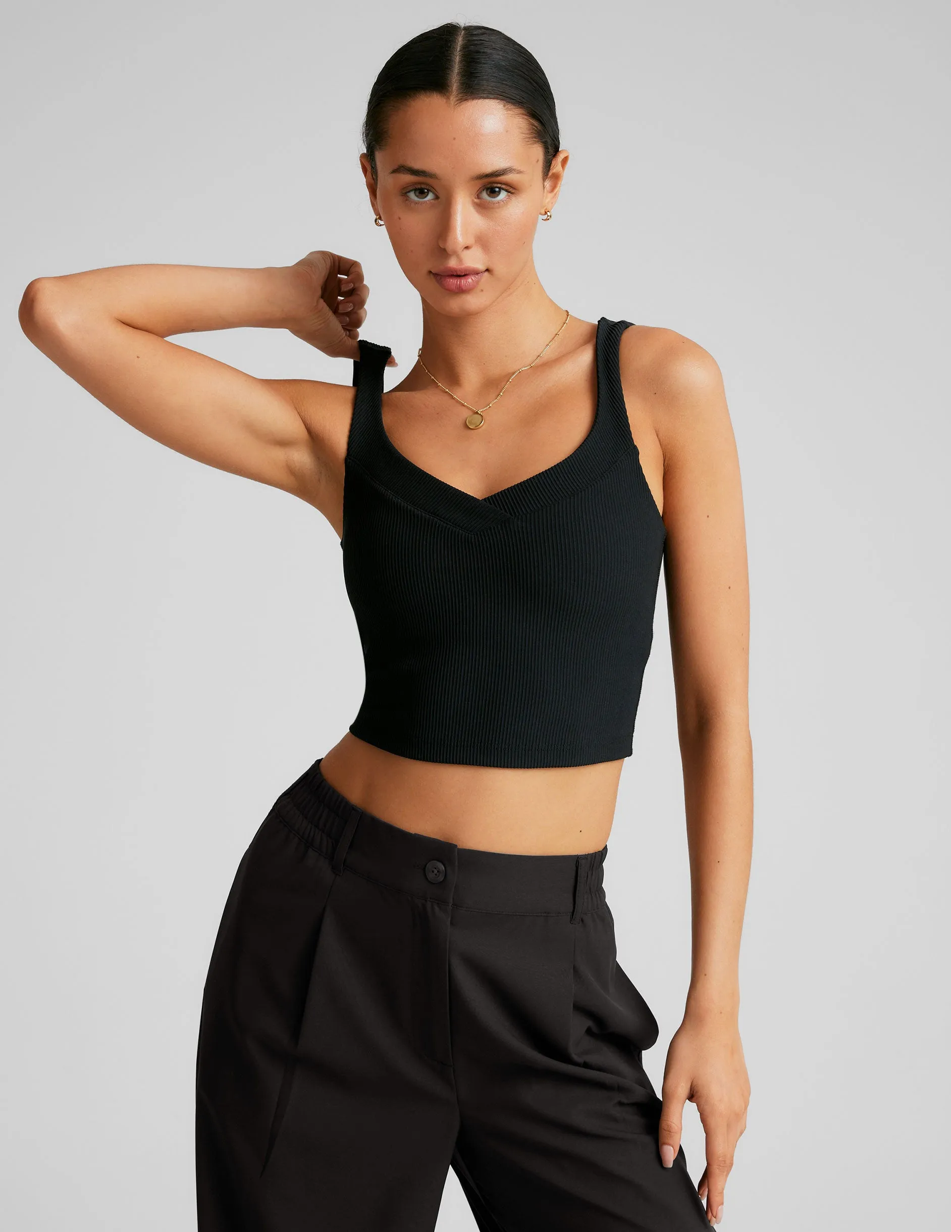Impulse Ribbed Cropped Tank sold by Beyond Yoga