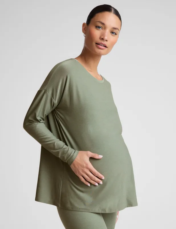 Featherweight Feels Like Home Long Sleeve Maternity Top sold by Beyond Yoga
