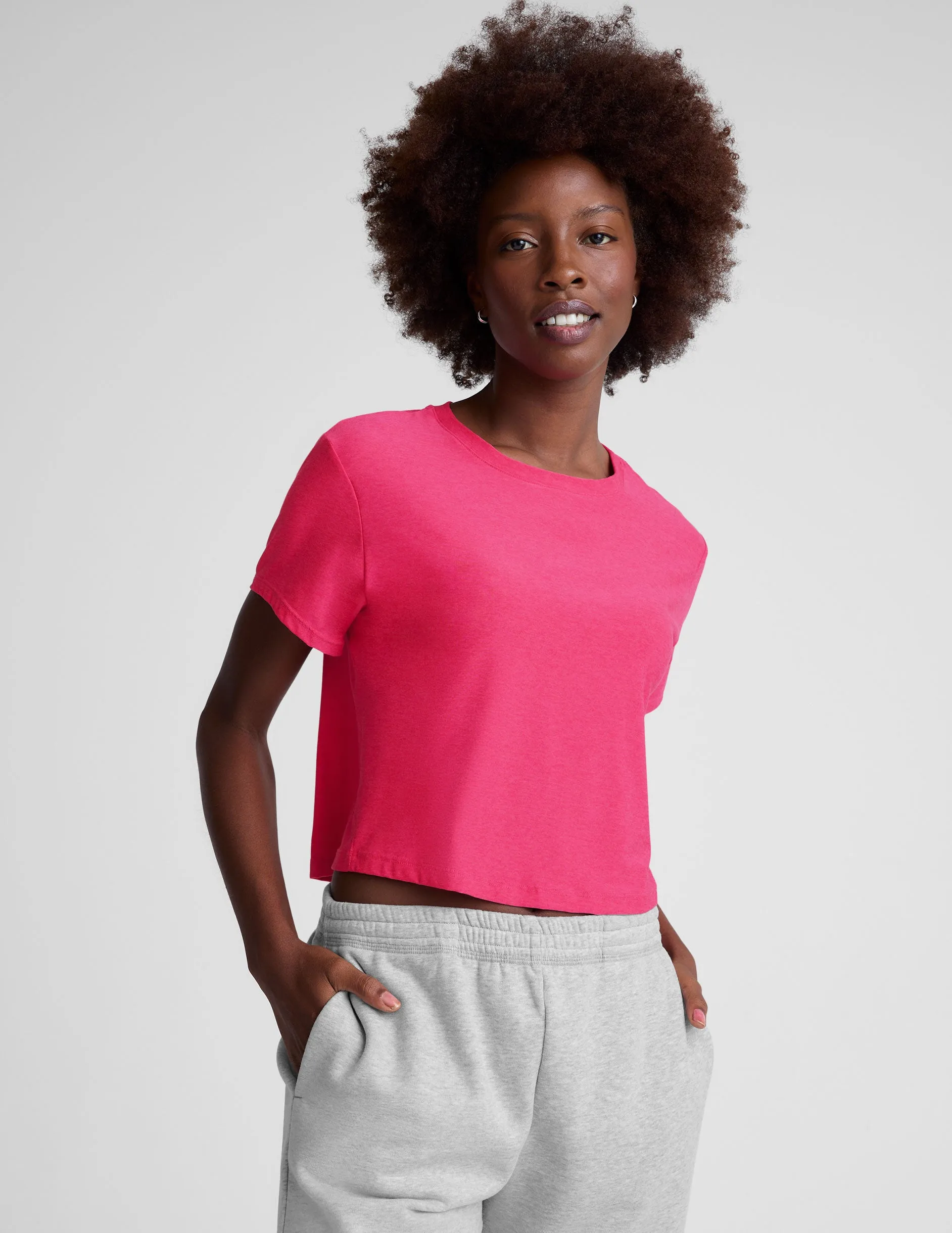 Featherweight Supreme Cropped Tee sold by Beyond Yoga