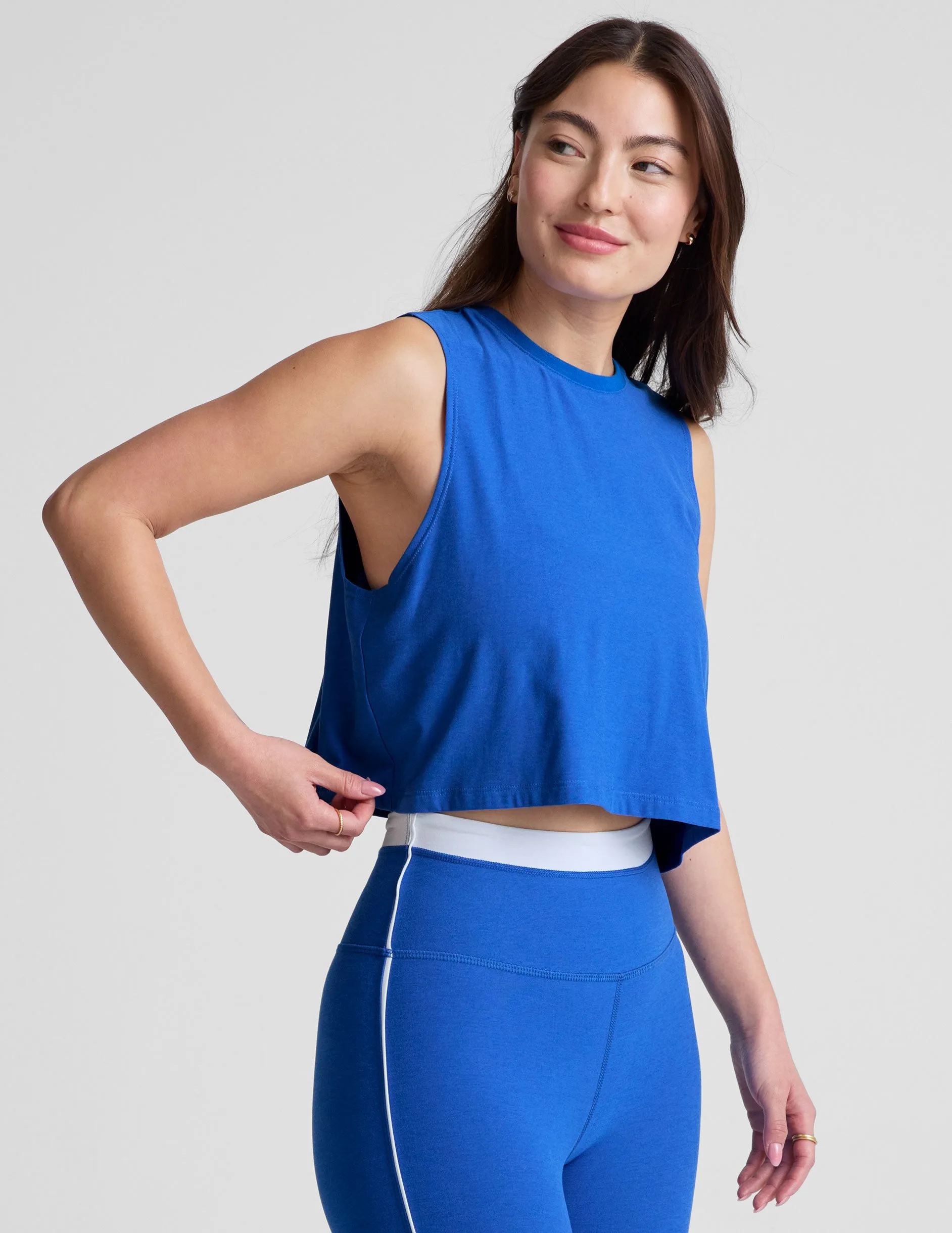 Featherweight Minimal Cropped Tank sold by Beyond Yoga product image thumbnail 3
