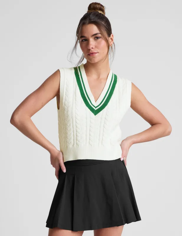 The Cable Knit Vest sold by Beyond Yoga