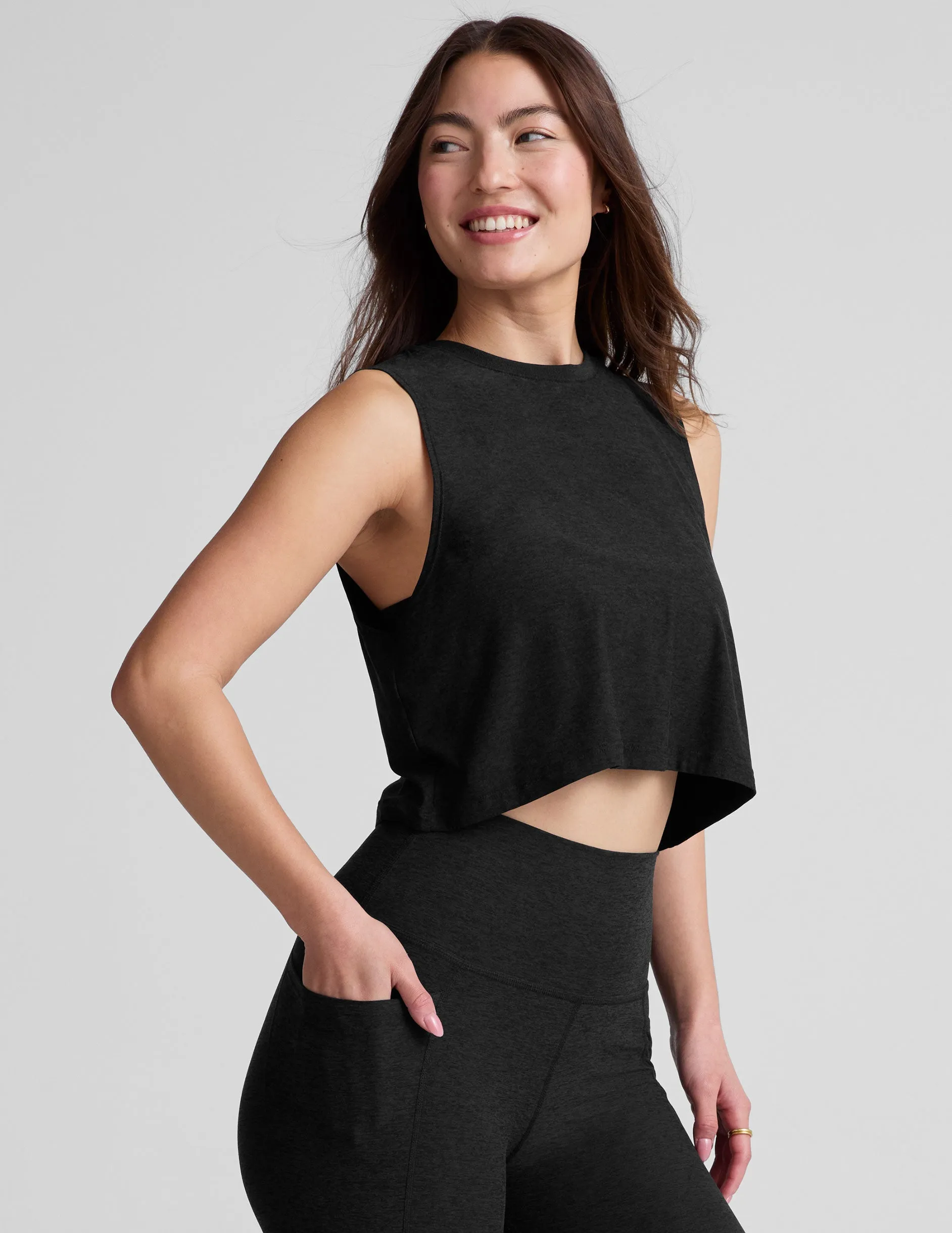 Featherweight Minimal Cropped Tank sold by Beyond Yoga product image thumbnail 2