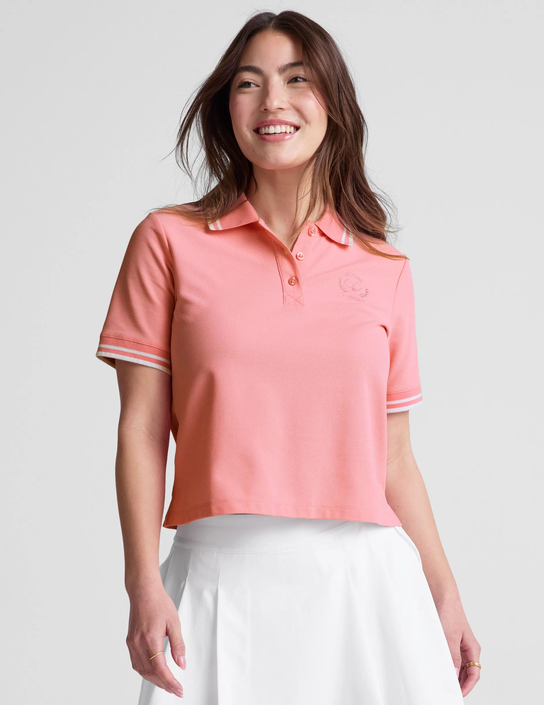 Country Club Polo Tee sold by Beyond Yoga