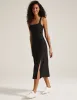 Featherweight Square Neck Slit Midi Dress sold by Beyond Yoga