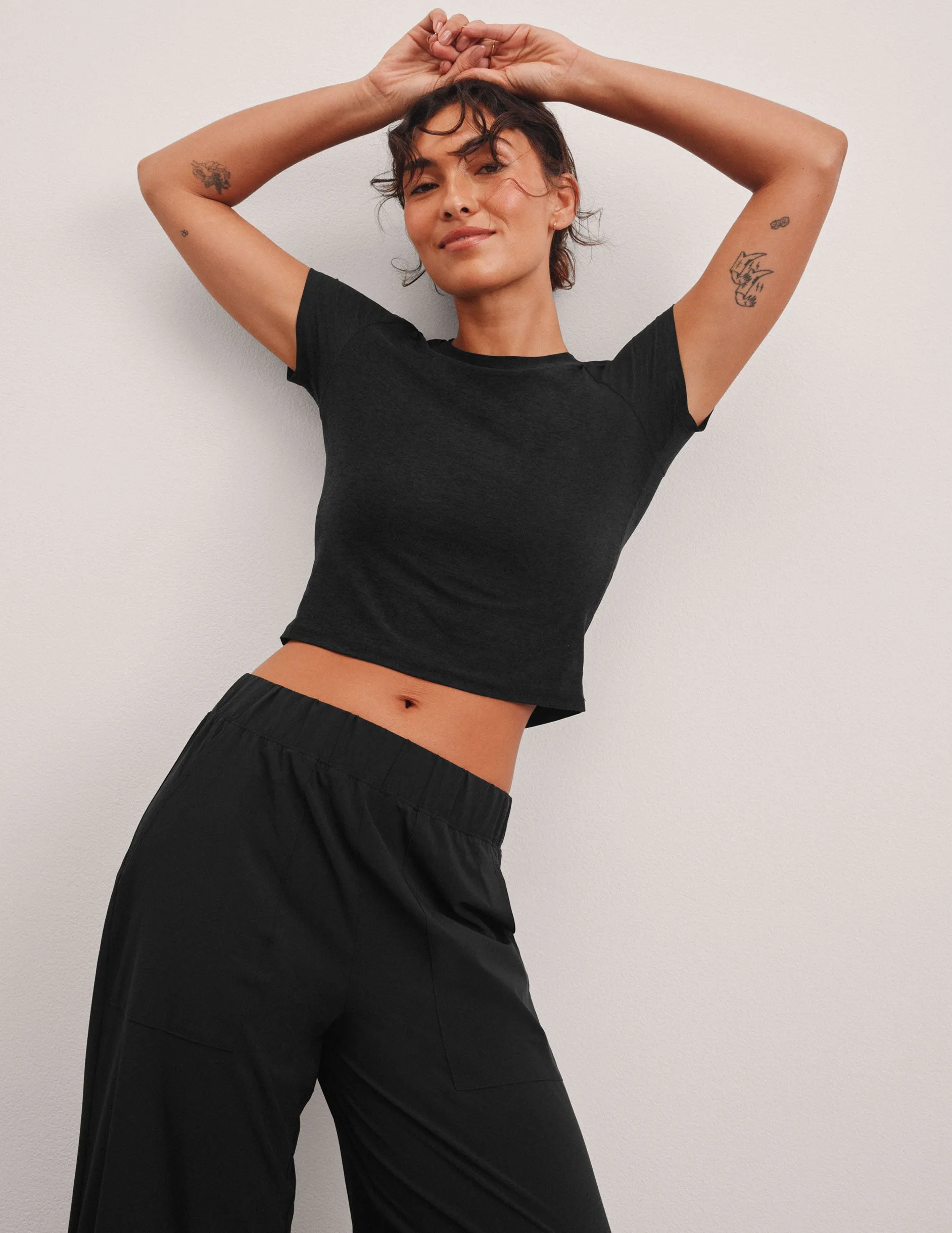 Featherweight Cropped Tee sold by Beyond Yoga