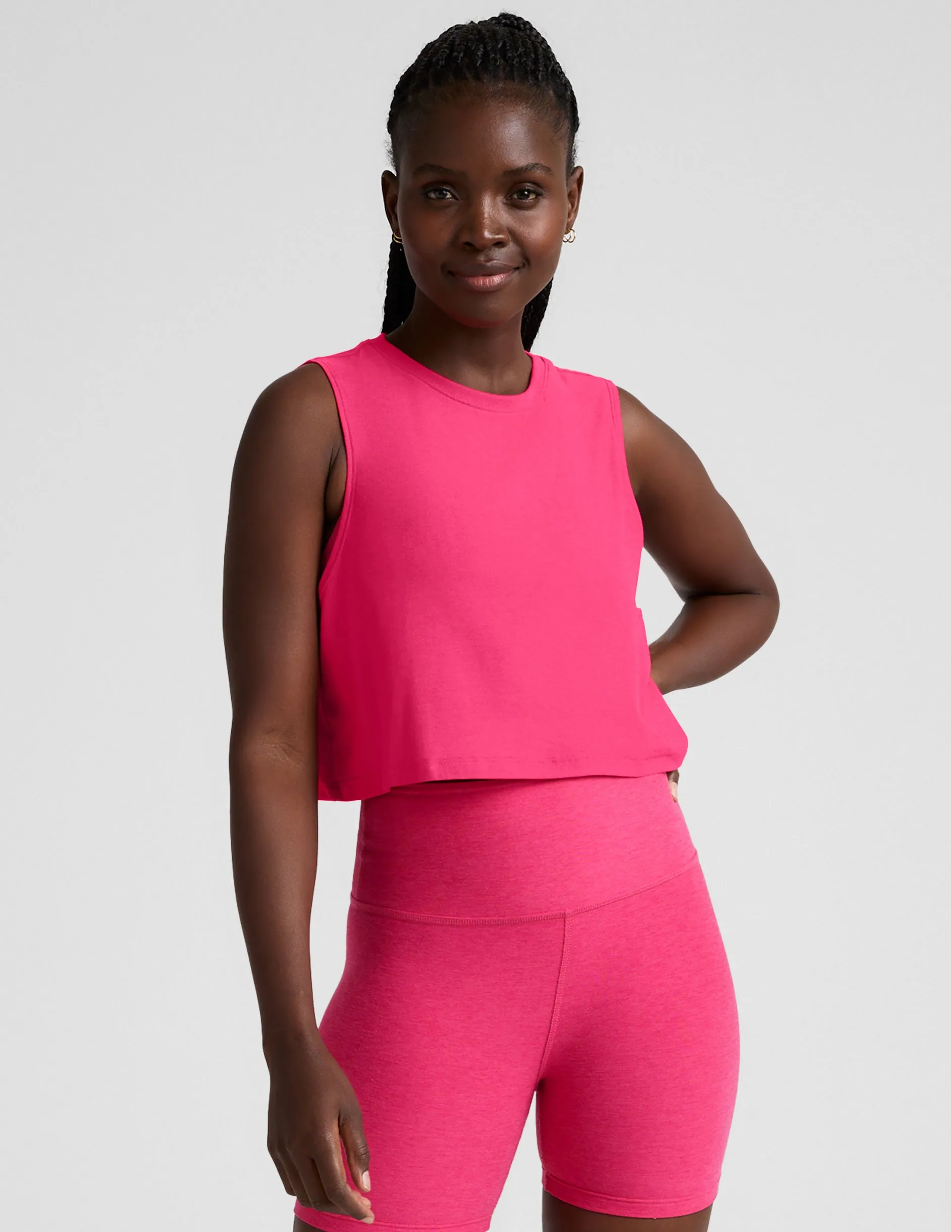 Featherweight Minimal Cropped Tank sold by Beyond Yoga product image thumbnail 3