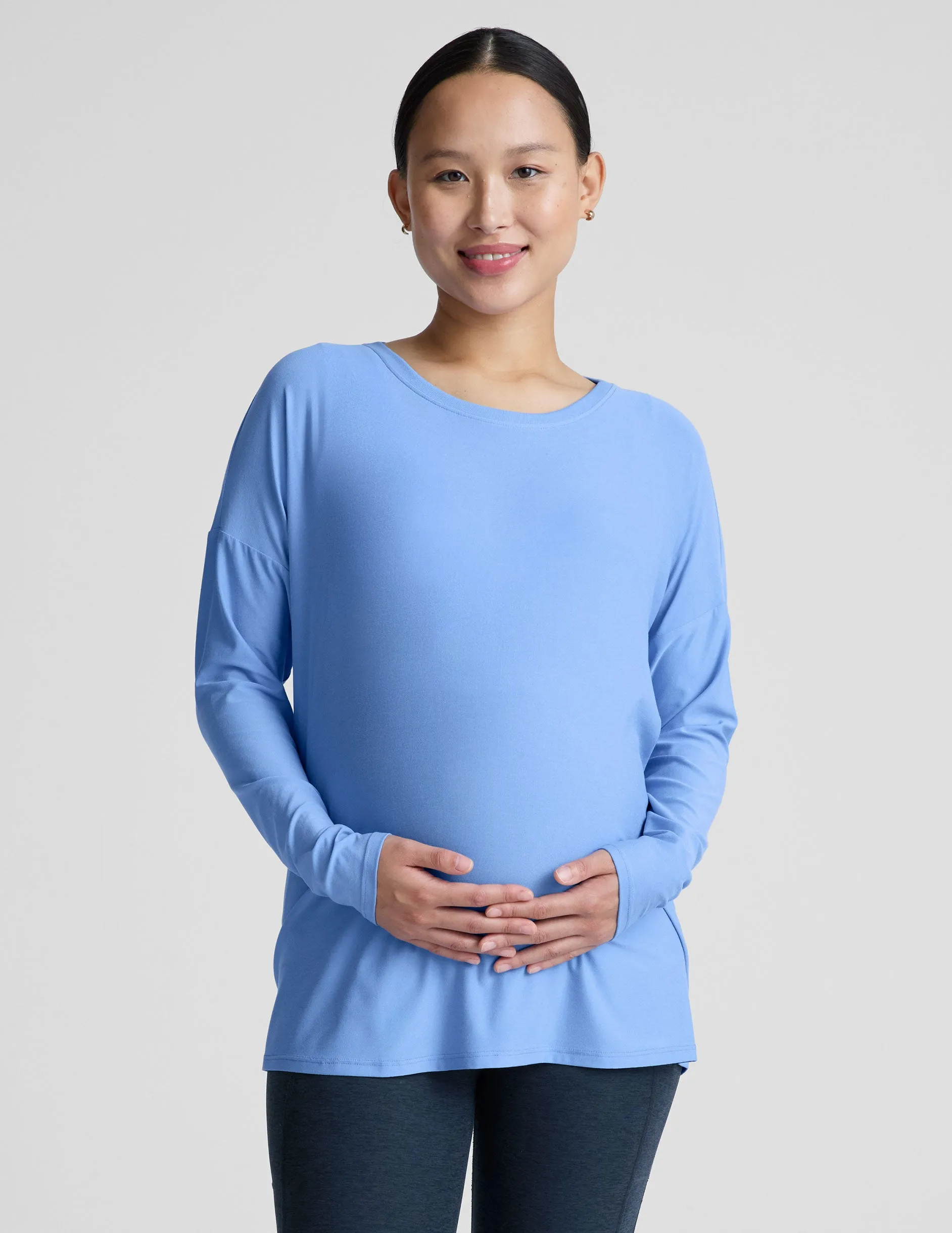 Featherweight Feels Like Home Long Sleeve Maternity Top sold by Beyond Yoga product image thumbnail 2