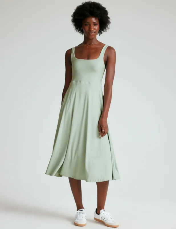 Featherweight At The Ready Square Neck Dress sold by Beyond Yoga