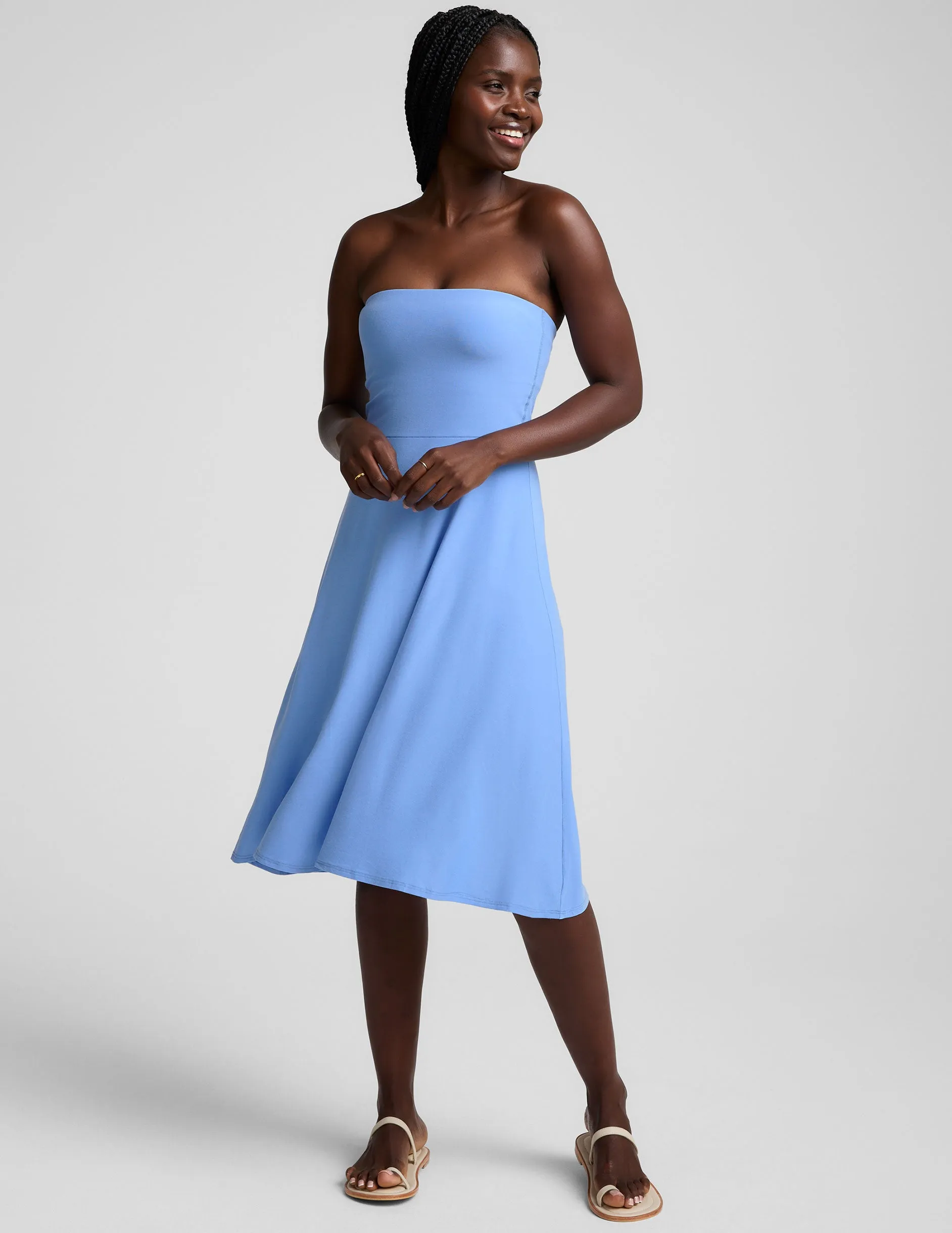 Featherweight Strapless Dress sold by Beyond Yoga
