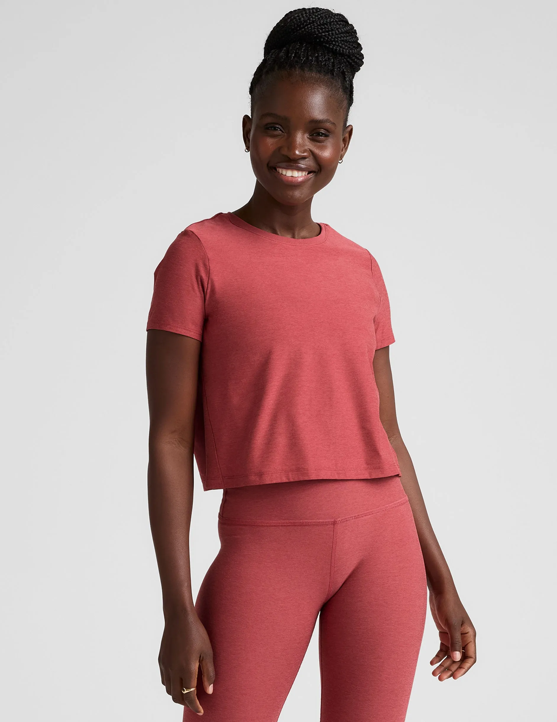 Featherweight Supreme Cropped Tee sold by Beyond Yoga