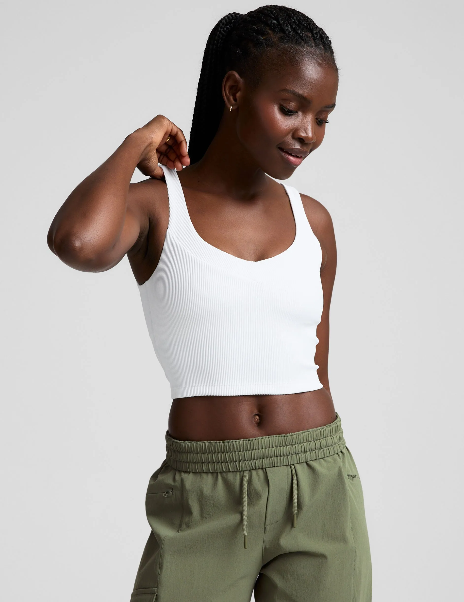 Impulse Ribbed Cropped Tank sold by Beyond Yoga