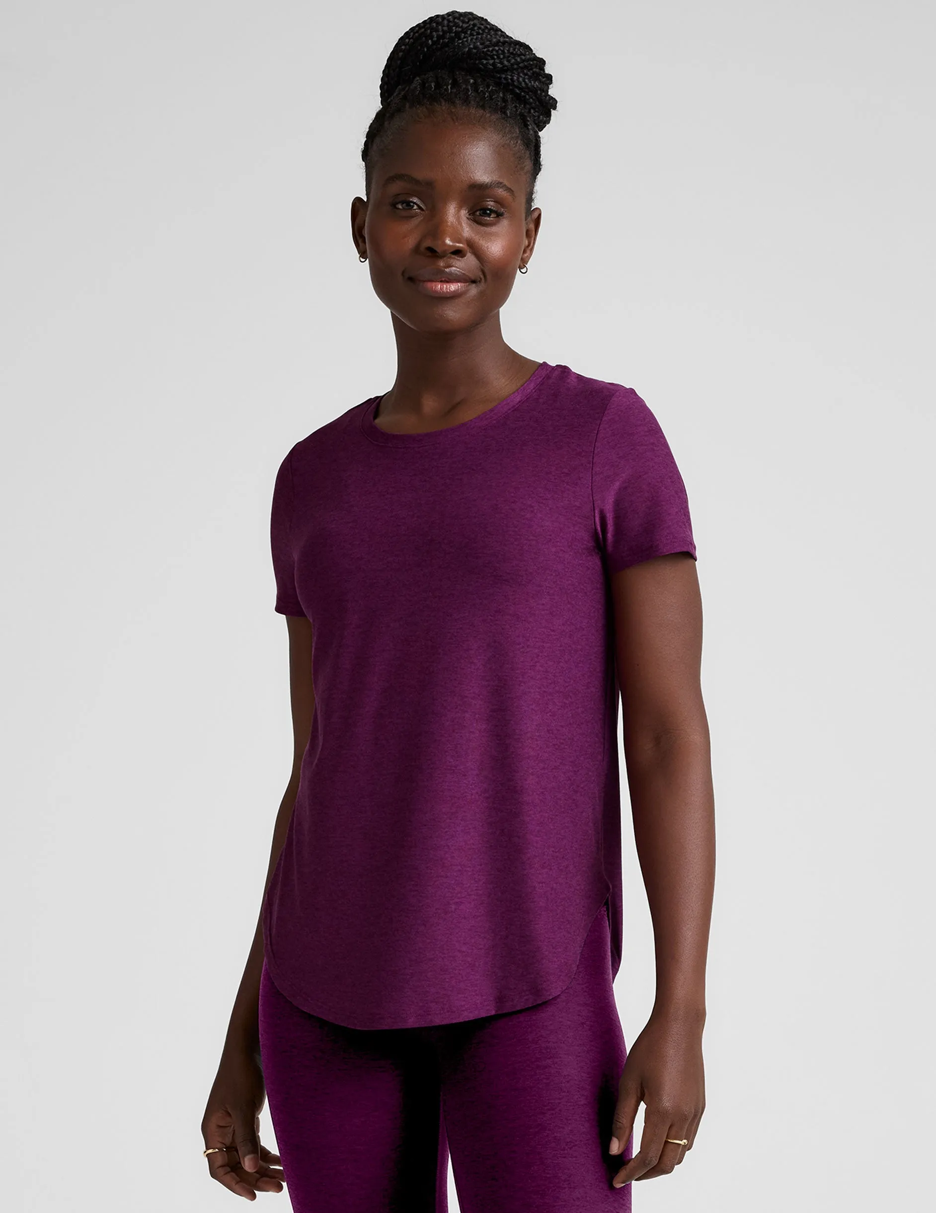 Featherweight On The Down Low Tee sold by Beyond Yoga