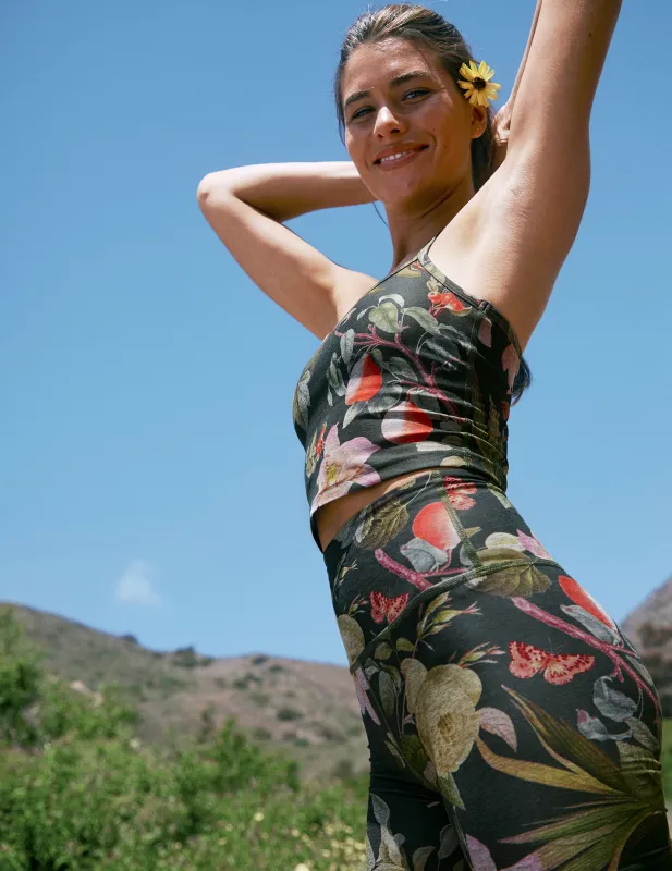 Botanical Garden SoftMark Slim Racerback Cropped Tank sold by Beyond Yoga