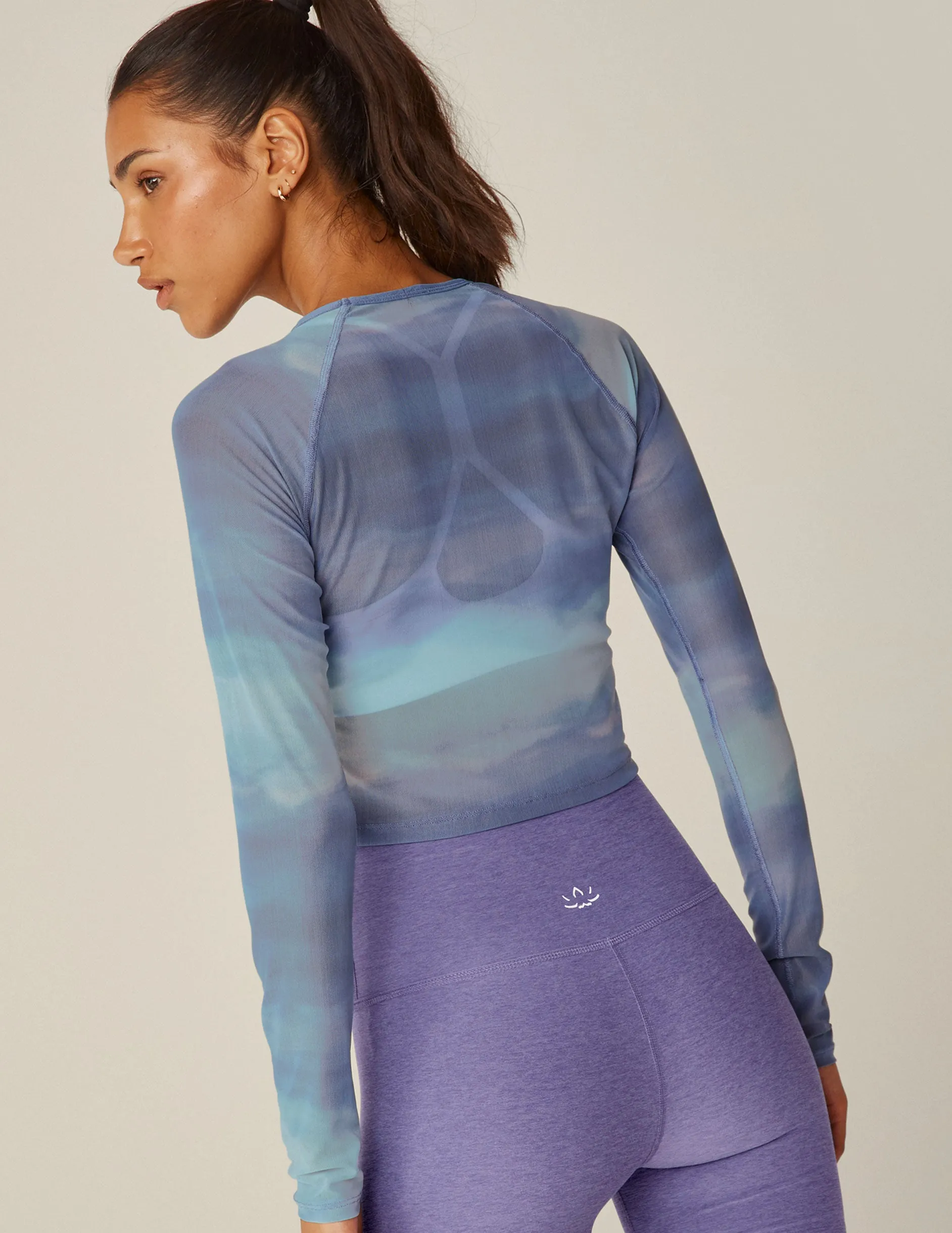 Show Off Printed Mesh Long Sleeve Cropped Top sold by Beyond Yoga product image thumbnail 2
