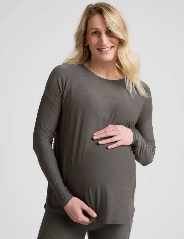 Featherweight Feels Like Home Long Sleeve Maternity Top sold by Beyond Yoga