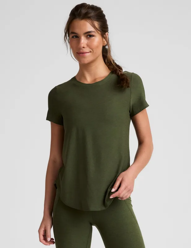 Featherweight On The Down Low Tee sold by Beyond Yoga