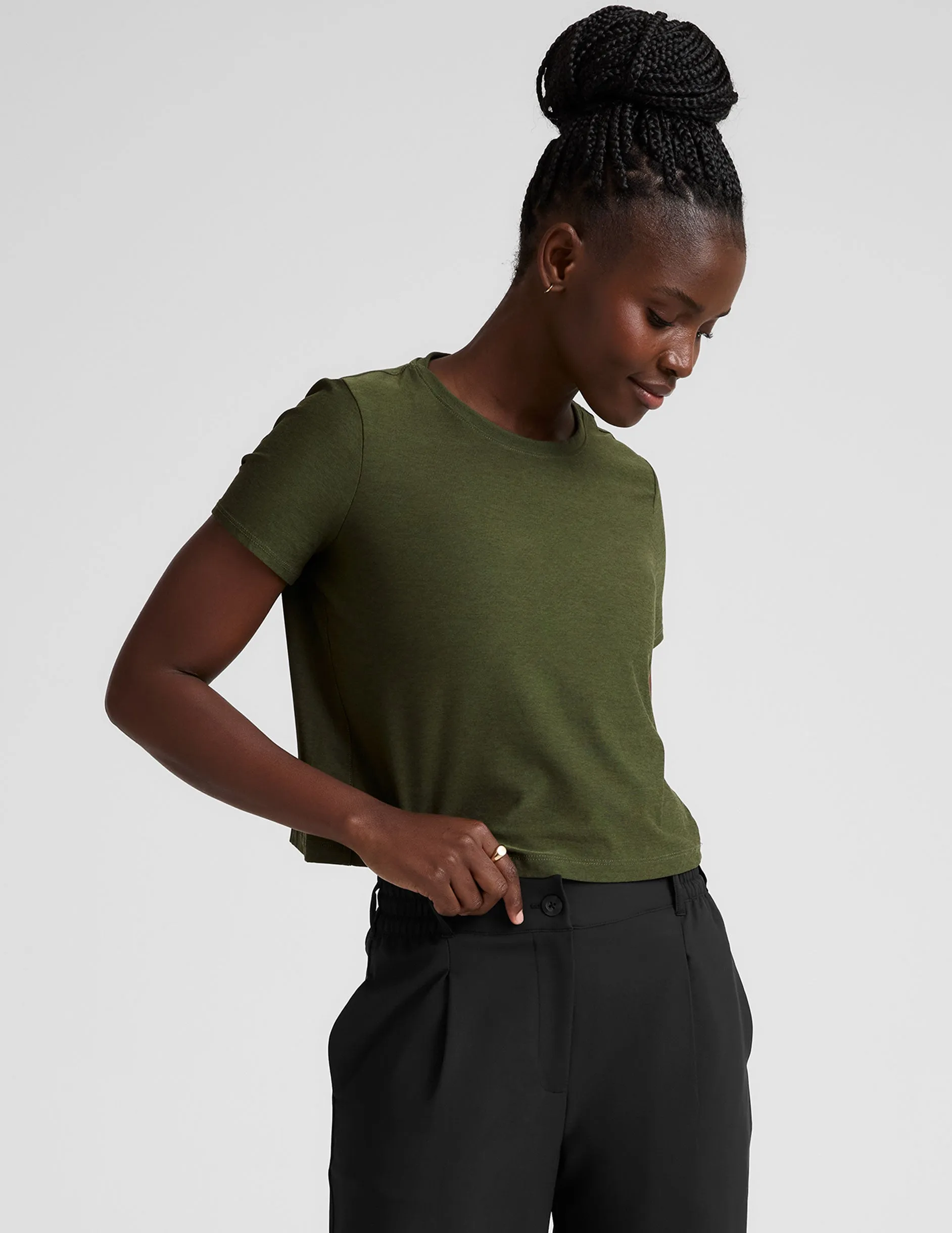 Featherweight Supreme Cropped Tee sold by Beyond Yoga product image thumbnail 2