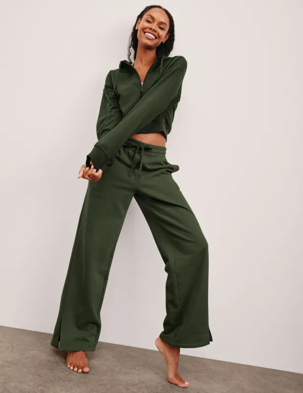 LuxeFleece Side Slit Wide Leg Pant sold by Beyond Yoga
