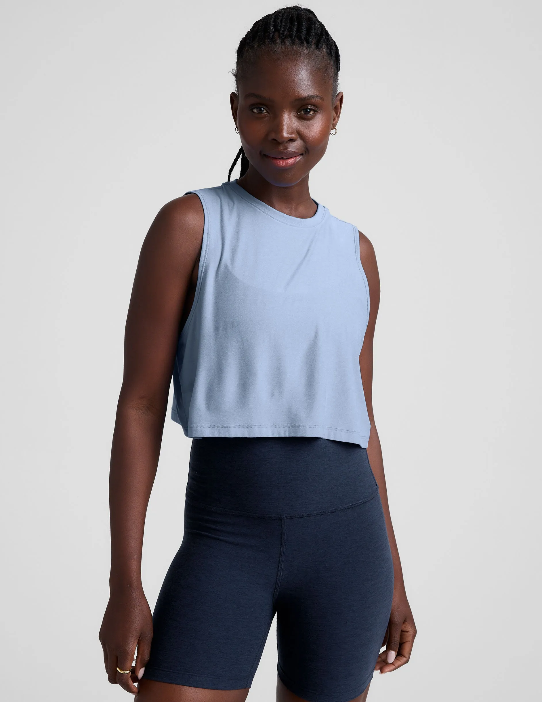 Featherweight Minimal Cropped Tank sold by Beyond Yoga