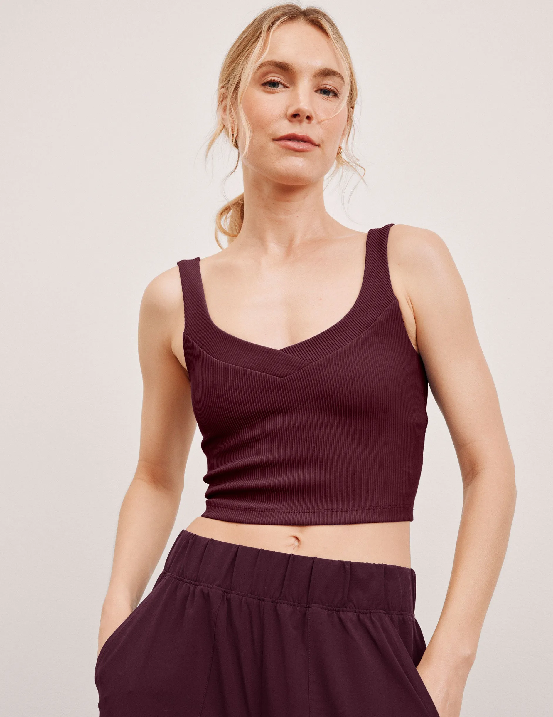Impulse Ribbed Cropped Tank sold by Beyond Yoga
