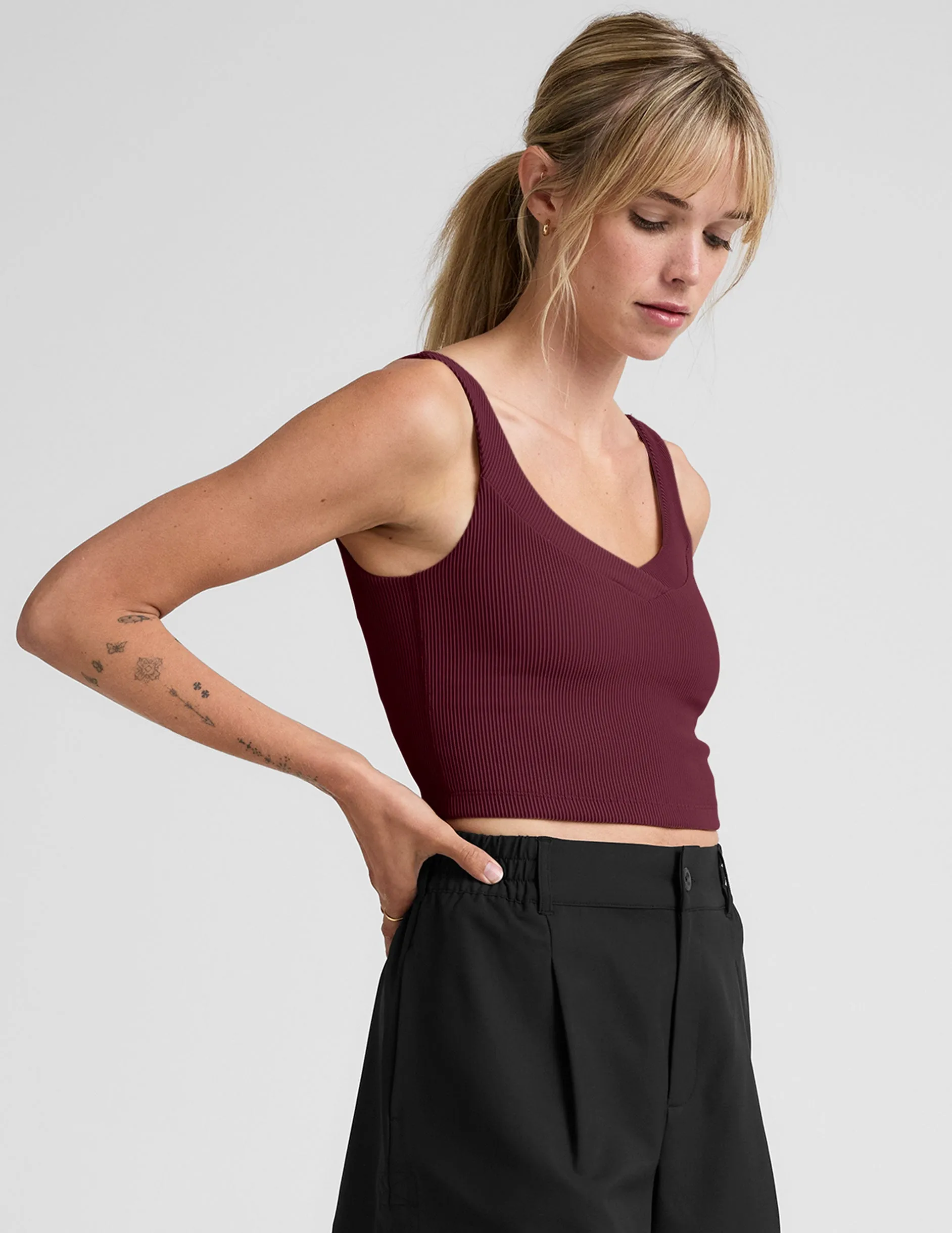Impulse Ribbed Cropped Tank sold by Beyond Yoga product image thumbnail 4