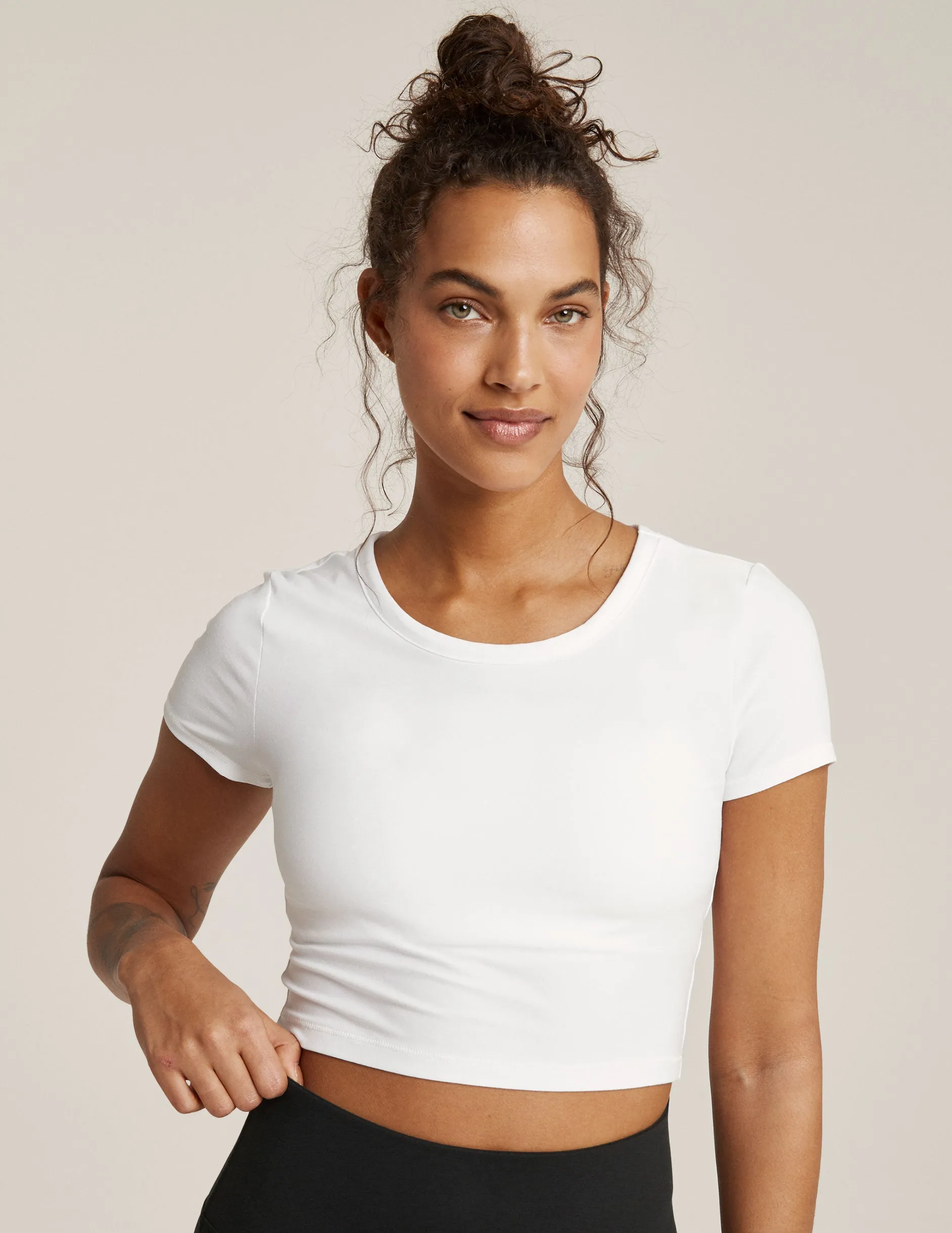 Featherweight Perspective Cropped Tee sold by Beyond Yoga product image thumbnail 2