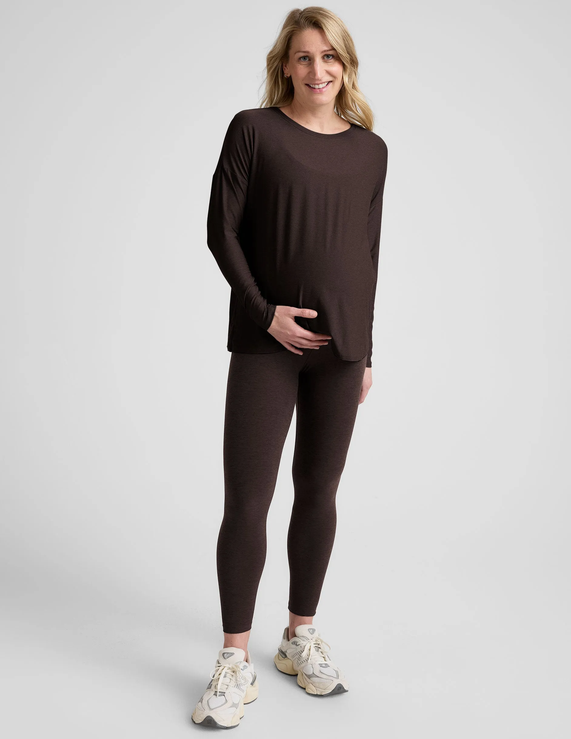 Featherweight Feels Like Home Long Sleeve Maternity Top sold by Beyond Yoga product image thumbnail 4