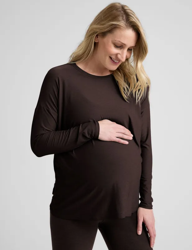 Featherweight Feels Like Home Long Sleeve Maternity Top sold by Beyond Yoga