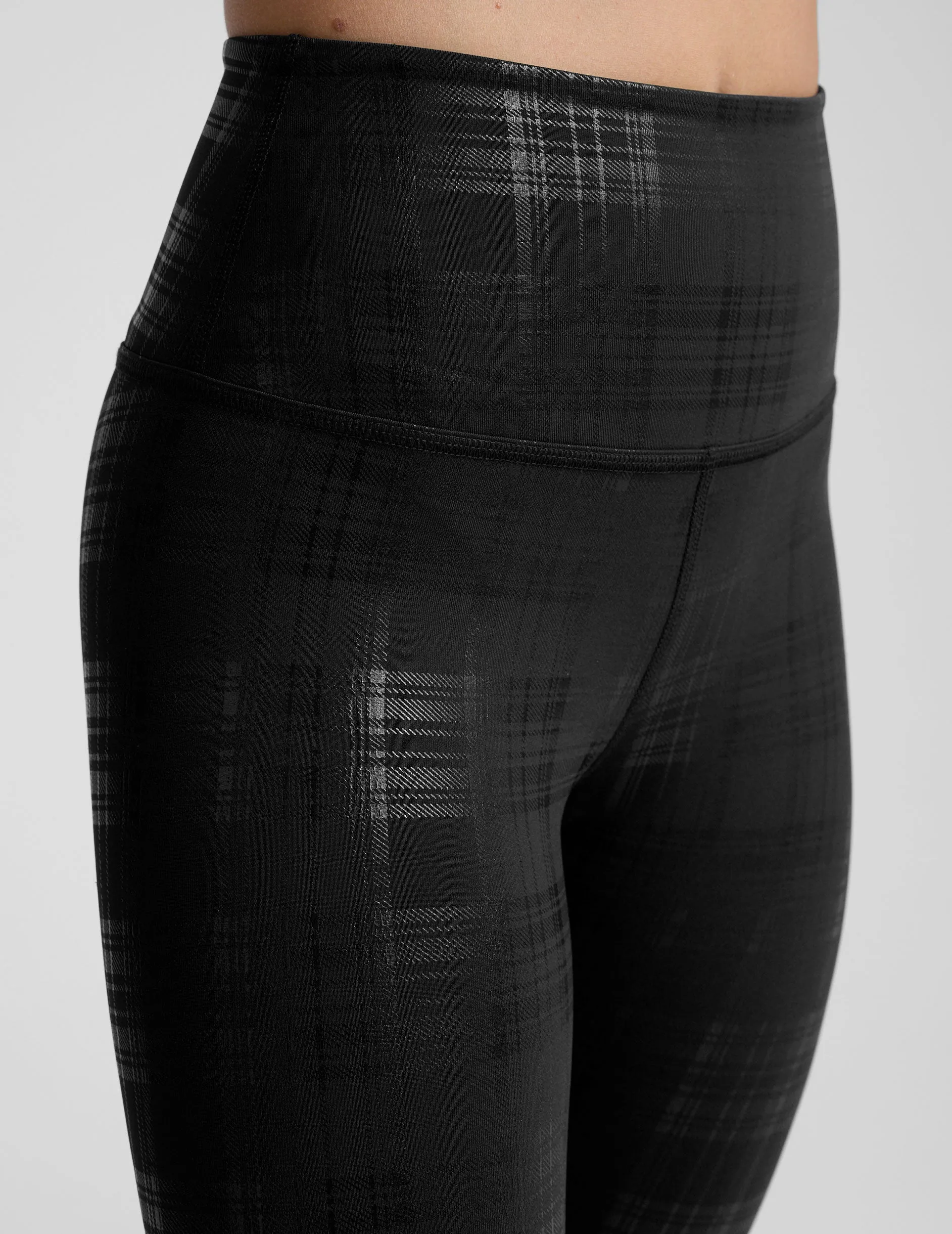 Plaid Foil Black High Waisted Midi Legging sold by Beyond Yoga product image thumbnail 5