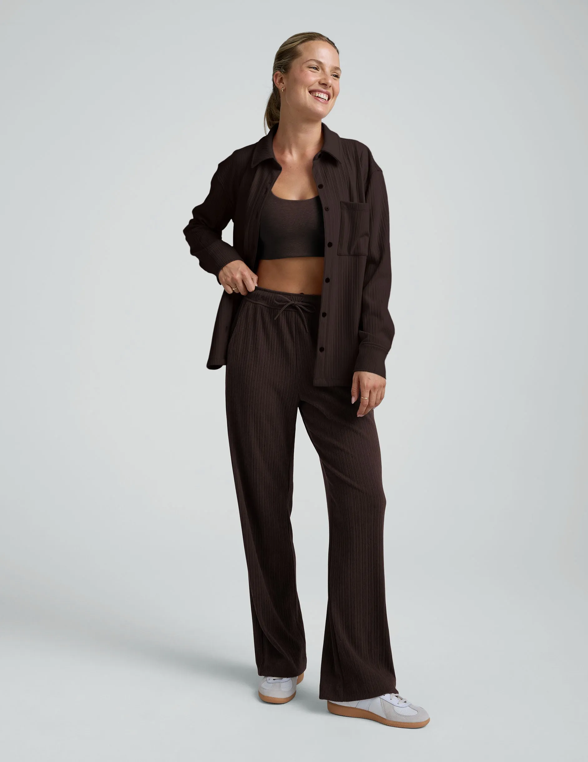 Breathe Easy Ribbed Wide Leg Pant sold by Beyond Yoga product image thumbnail 4