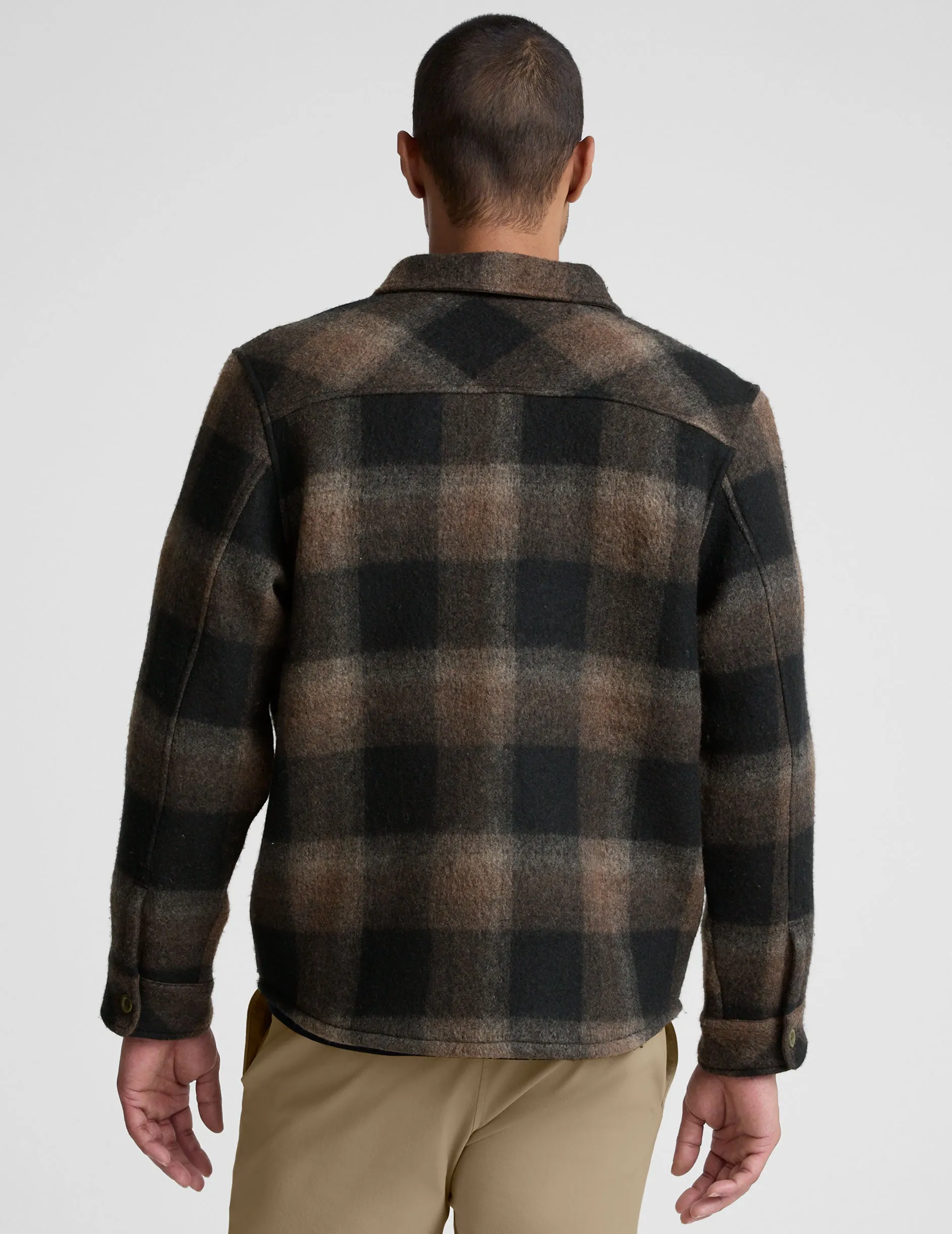 Plaid Wool Blend Men's Shirt Jacket sold by Beyond Yoga product image thumbnail 3