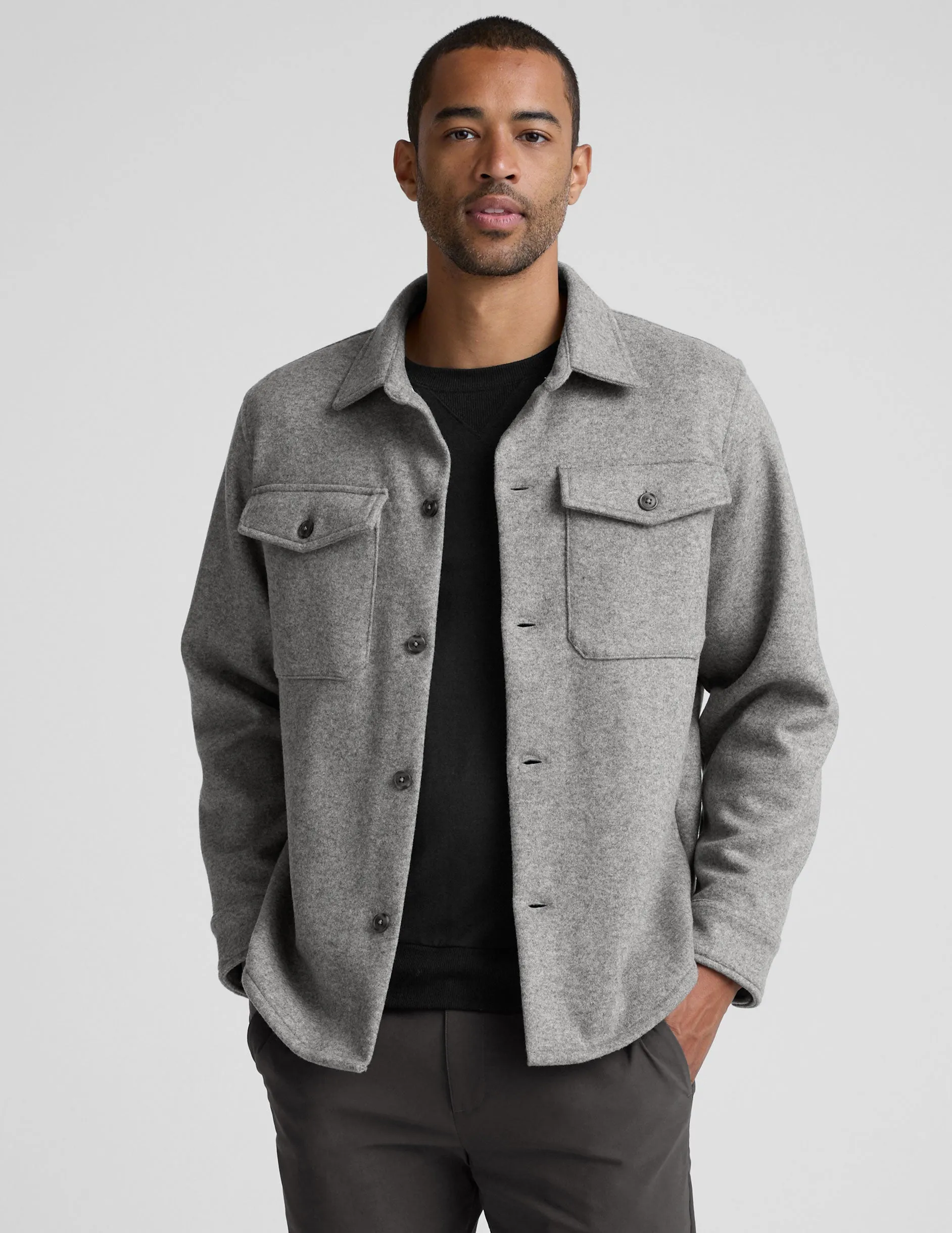 Day to Night Wool Men's Shirt Jacket sold by Beyond Yoga