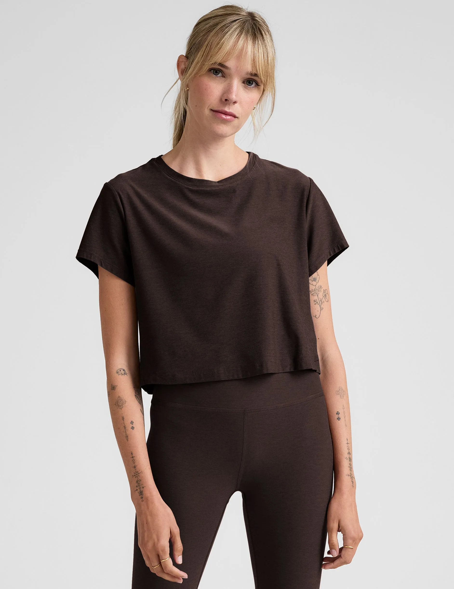 Featherweight Supreme Cropped Tee sold by Beyond Yoga